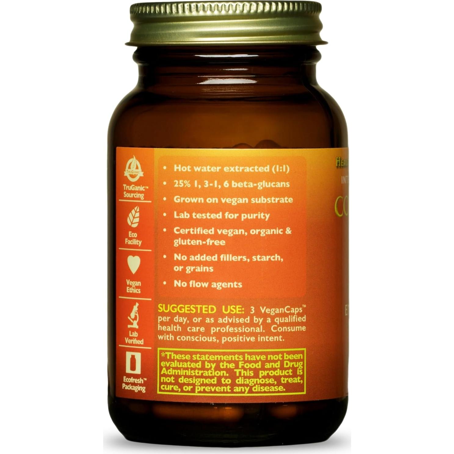 Cápsulas de Cordyceps HealthForce SuperFoods - 90 Veganas
