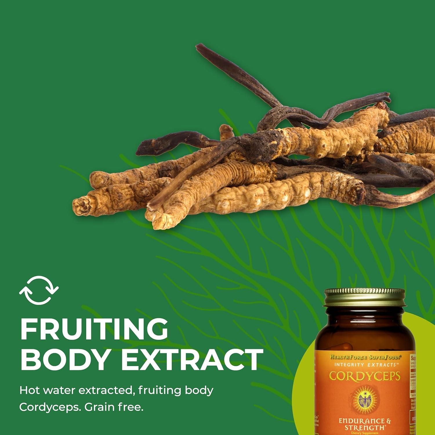 Cápsulas de Cordyceps HealthForce SuperFoods - 90 Veganas