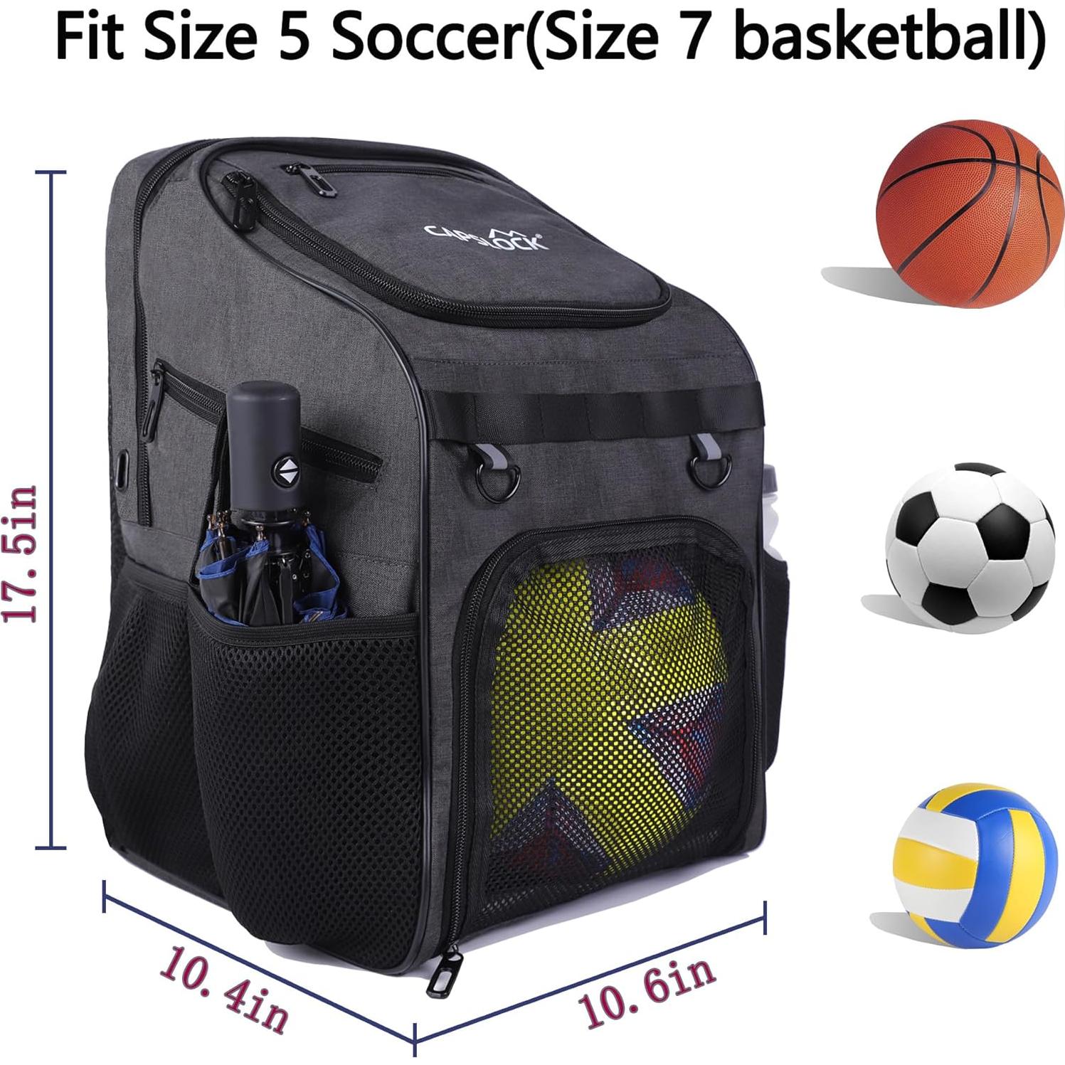 Mochila de Fútbol CapsLock Bask-001 con Compartimento para Botas