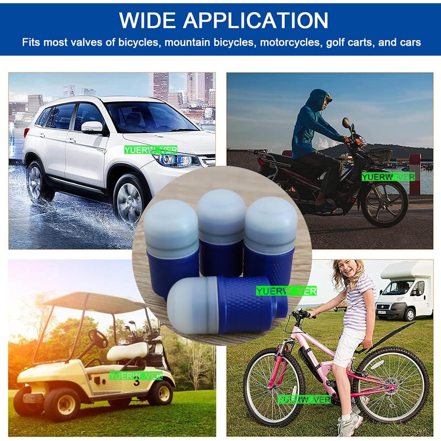 Paquete de 4 Luces LED para Ruedas YUERWOVER E-NBL-4