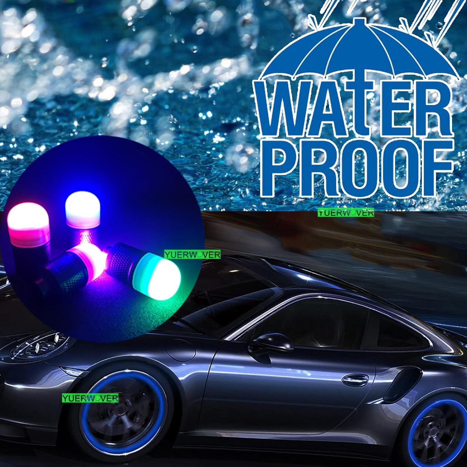 Paquete de 4 Luces LED para Ruedas YUERWOVER E-NBL-4