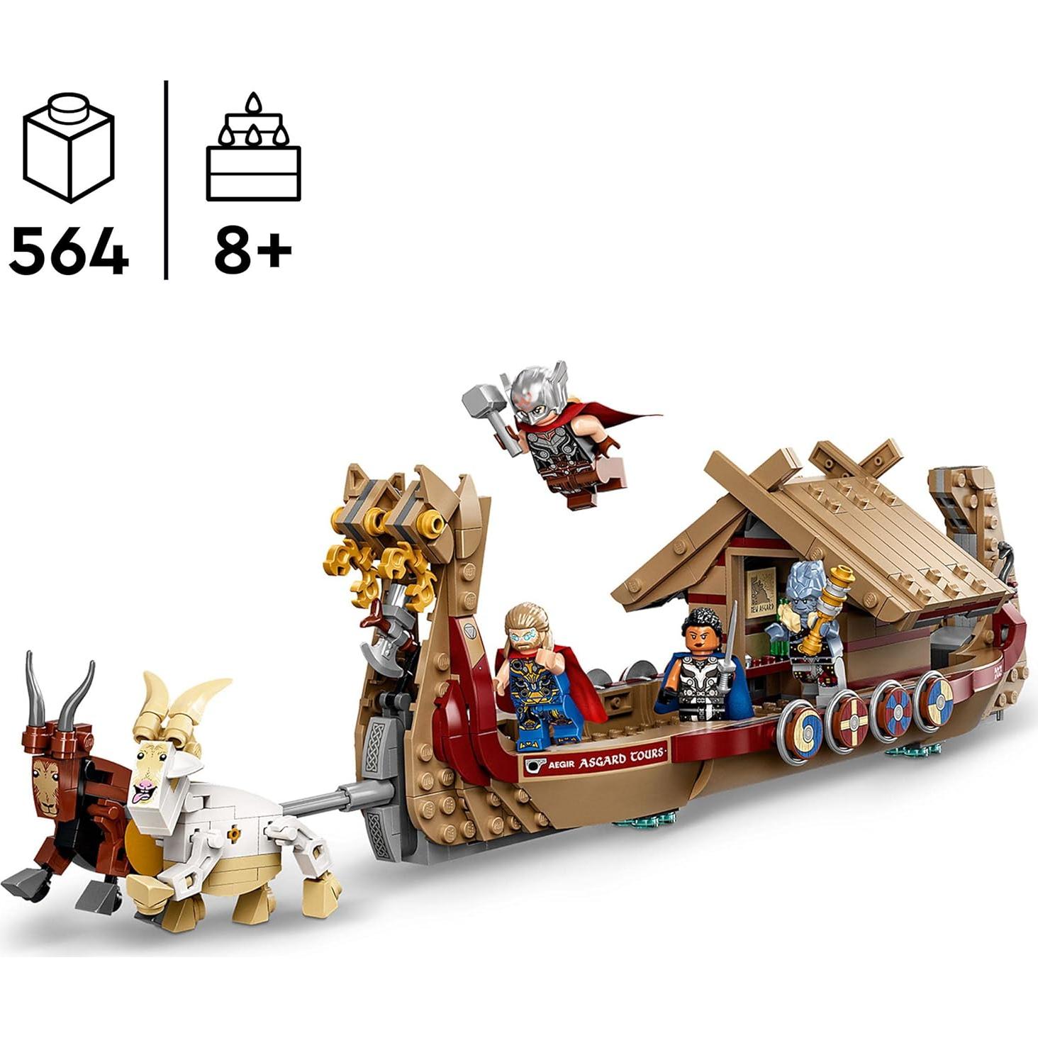 LEGO Marvel Thor Barco Vikingo 76208 con 5 Minifiguras