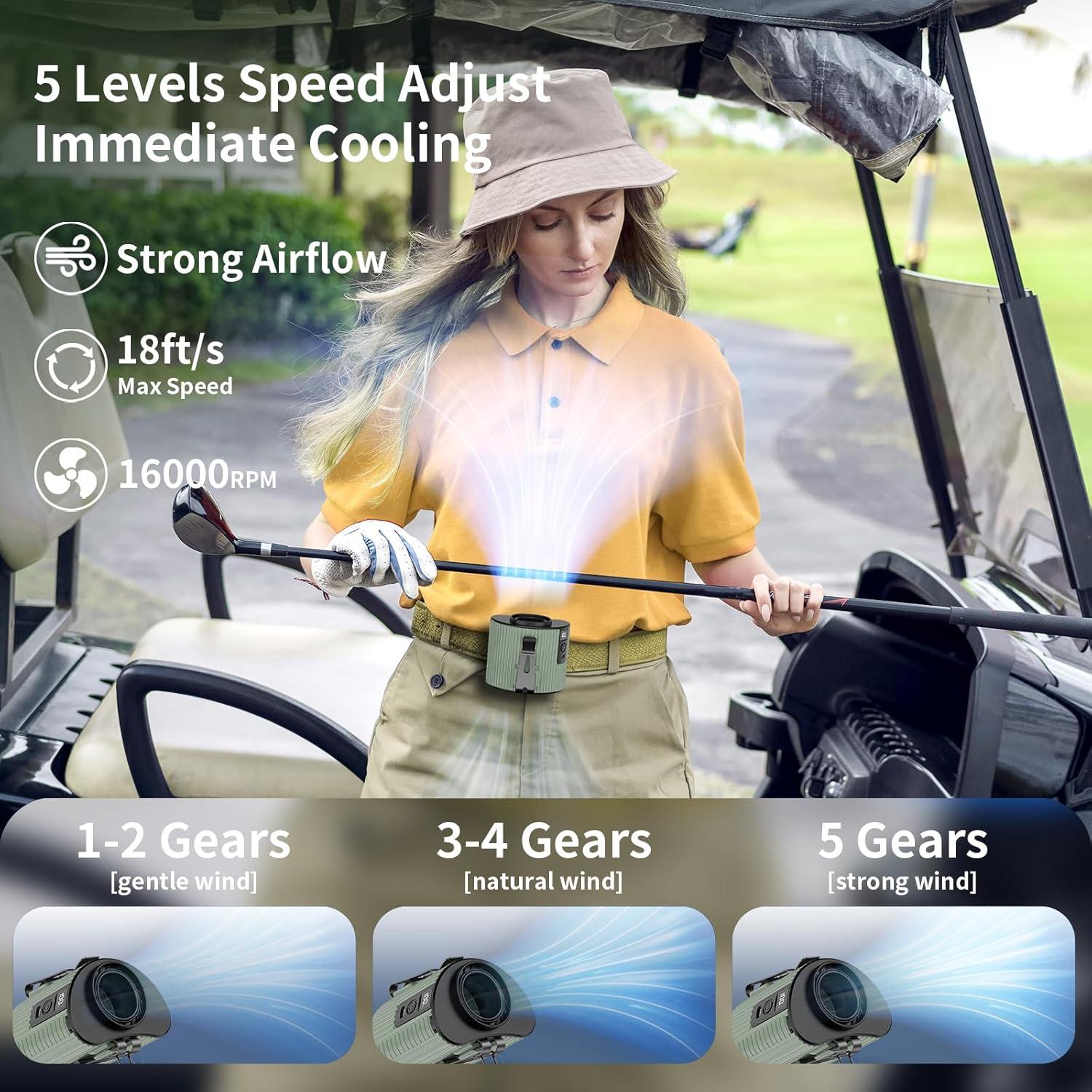 Ventilador Portátil Socool K20 4000mAh 5 Velocidades Naranja