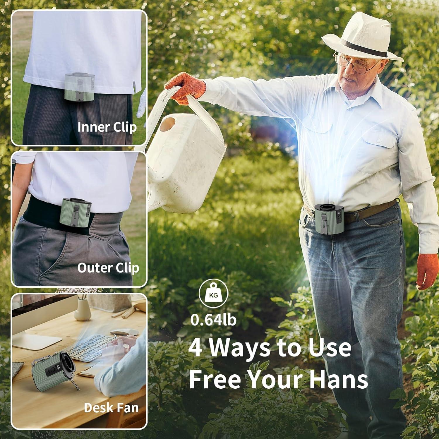 Ventilador Portátil Socool K20 4000mAh 5 Velocidades Naranja