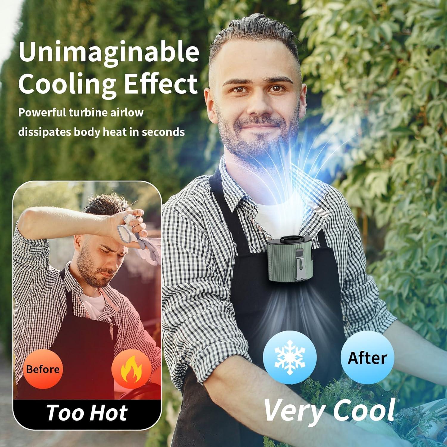 Ventilador Portátil Socool K20 4000mAh 5 Velocidades Naranja