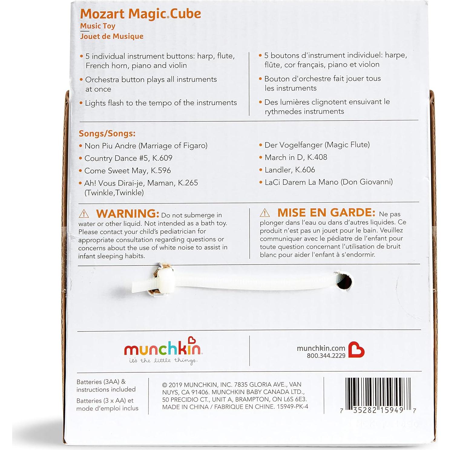 Cubito Mágico de Música Munchkin - 5 Sonidos, 8 Canciones Mozart