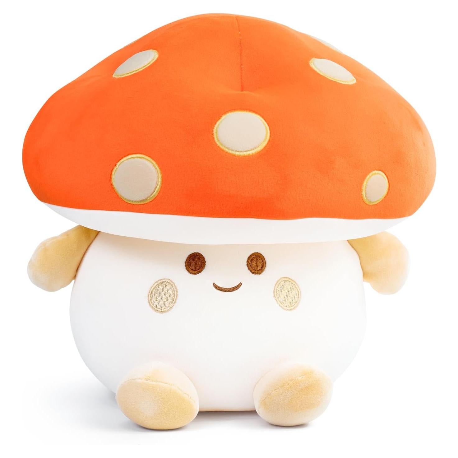 Almohada de Peluche Champiñón Nuokin 30 cm Naranja