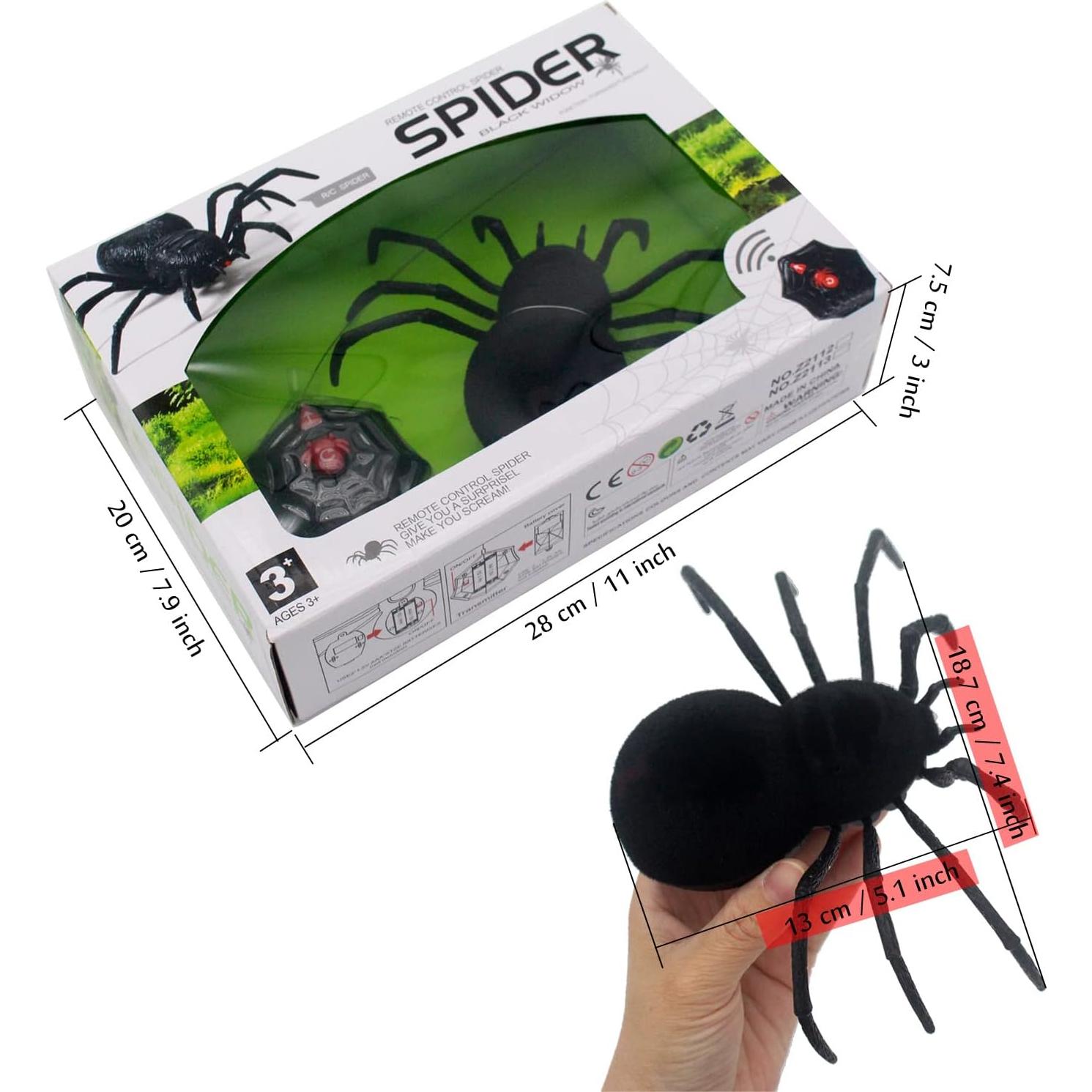 Araña RC Realista Tipmant con Control Remoto - Juguete de Broma