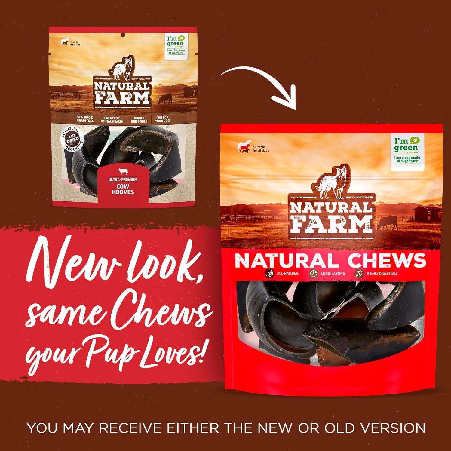 Pezuñas de tocino y queso Natural Farm - Paquete de 4