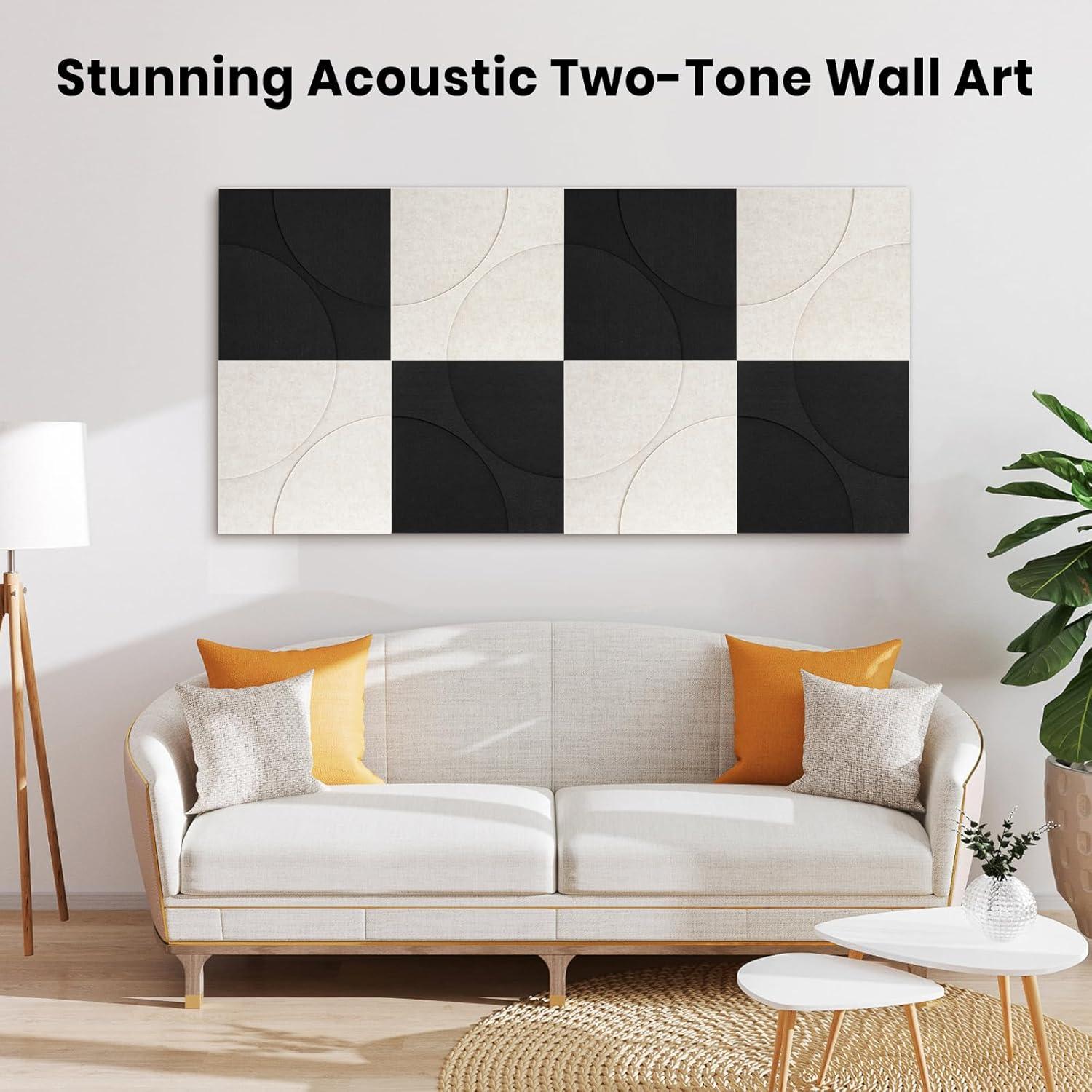 Paquete de 8 Paneles Acústicos QUEENLINK 30.48x30.48 cm