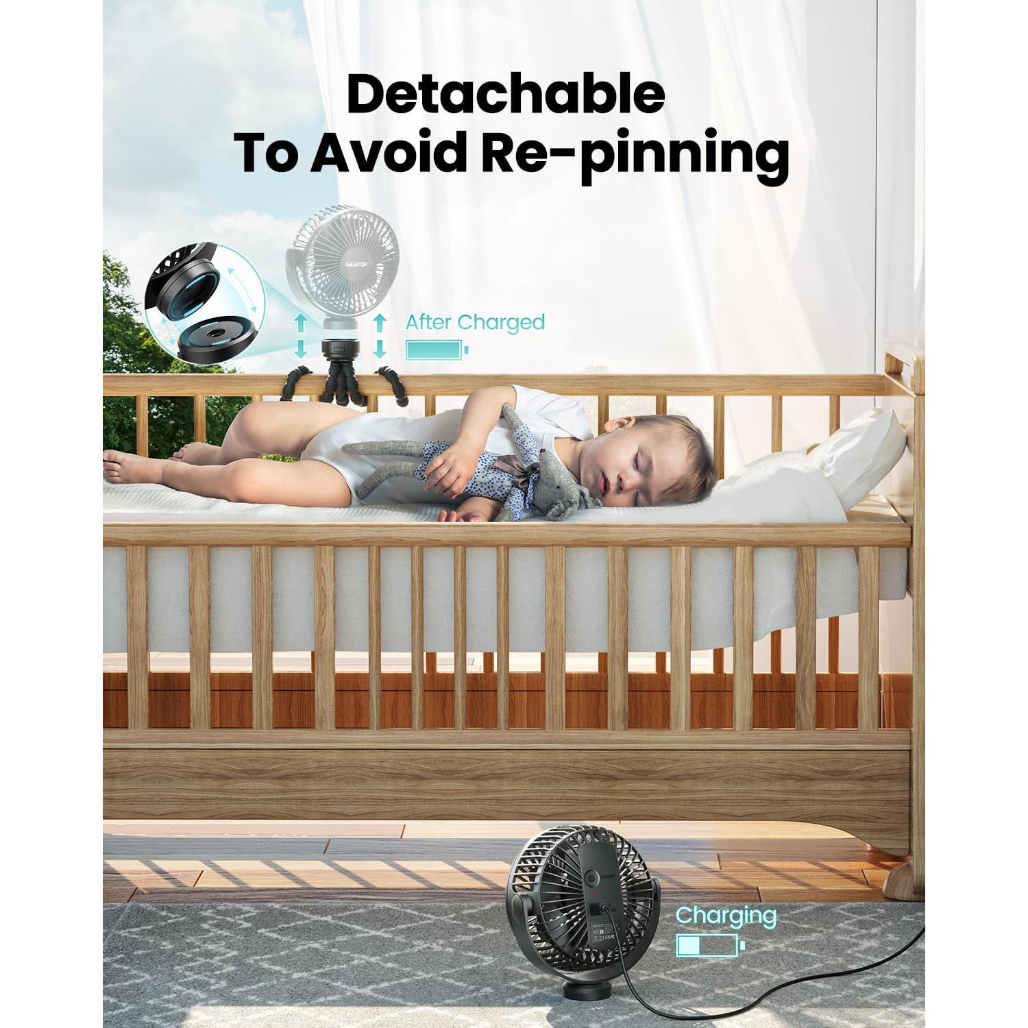 Ventilador Portátil Gaiatop SF40 Recargable 3 Velocidades