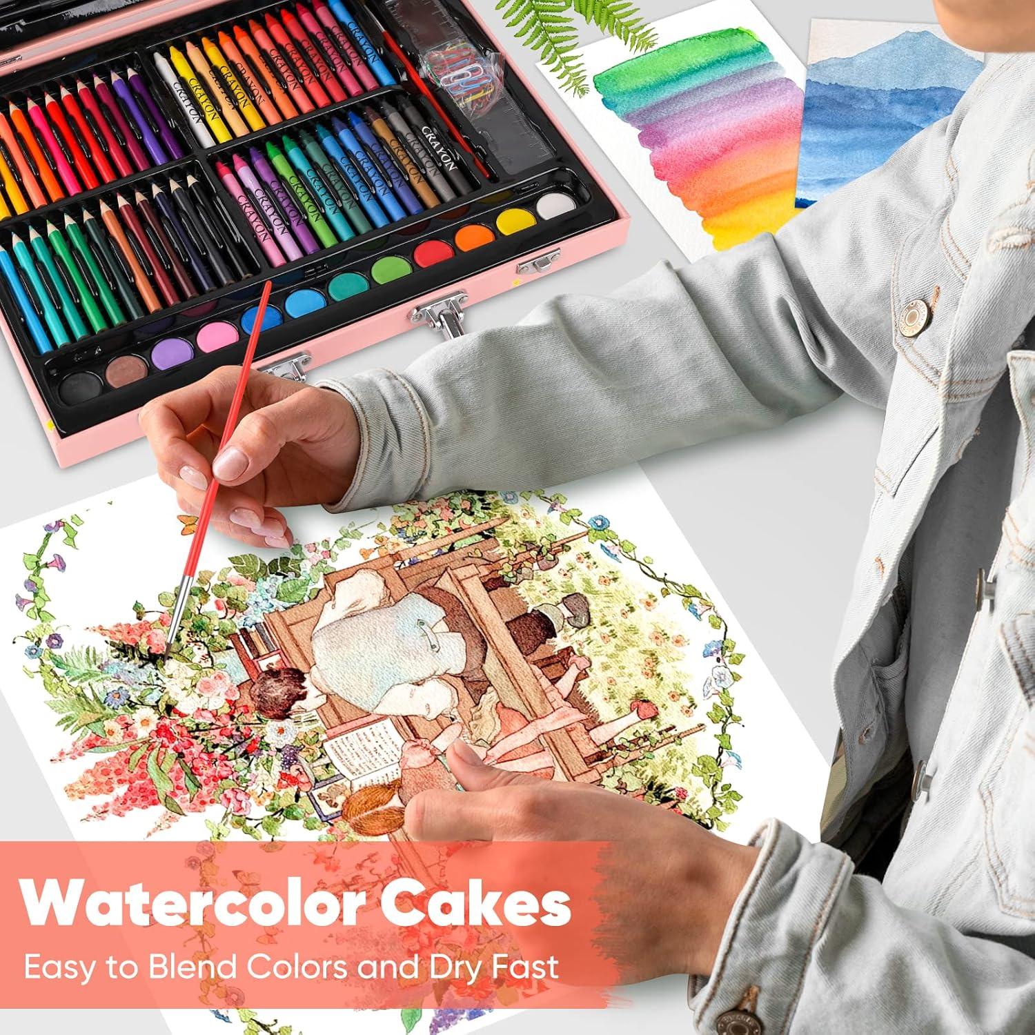 Set de Dibujo y Pintura Soucolor 183 Piezas para Niños y Adultos