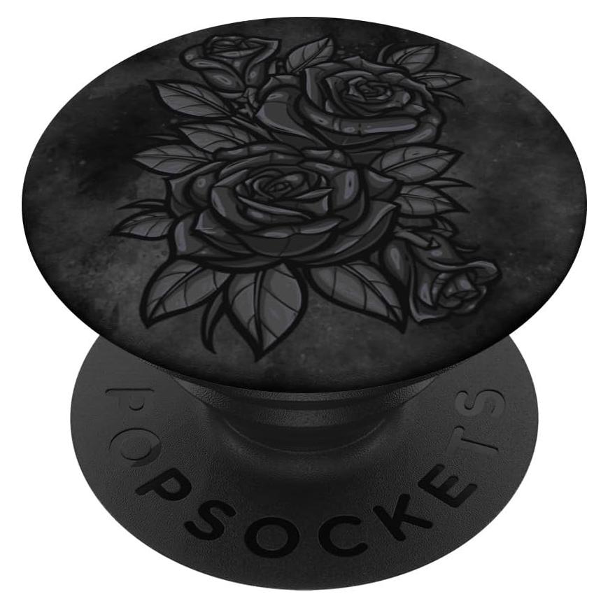 PopSockets Adhesivo PopGrip Rosa Negra Floral 10.9x8.6 cm