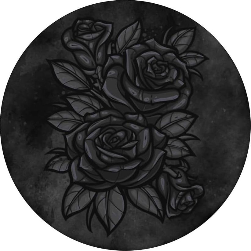 PopSockets Adhesivo PopGrip Rosa Negra Floral 10.9x8.6 cm