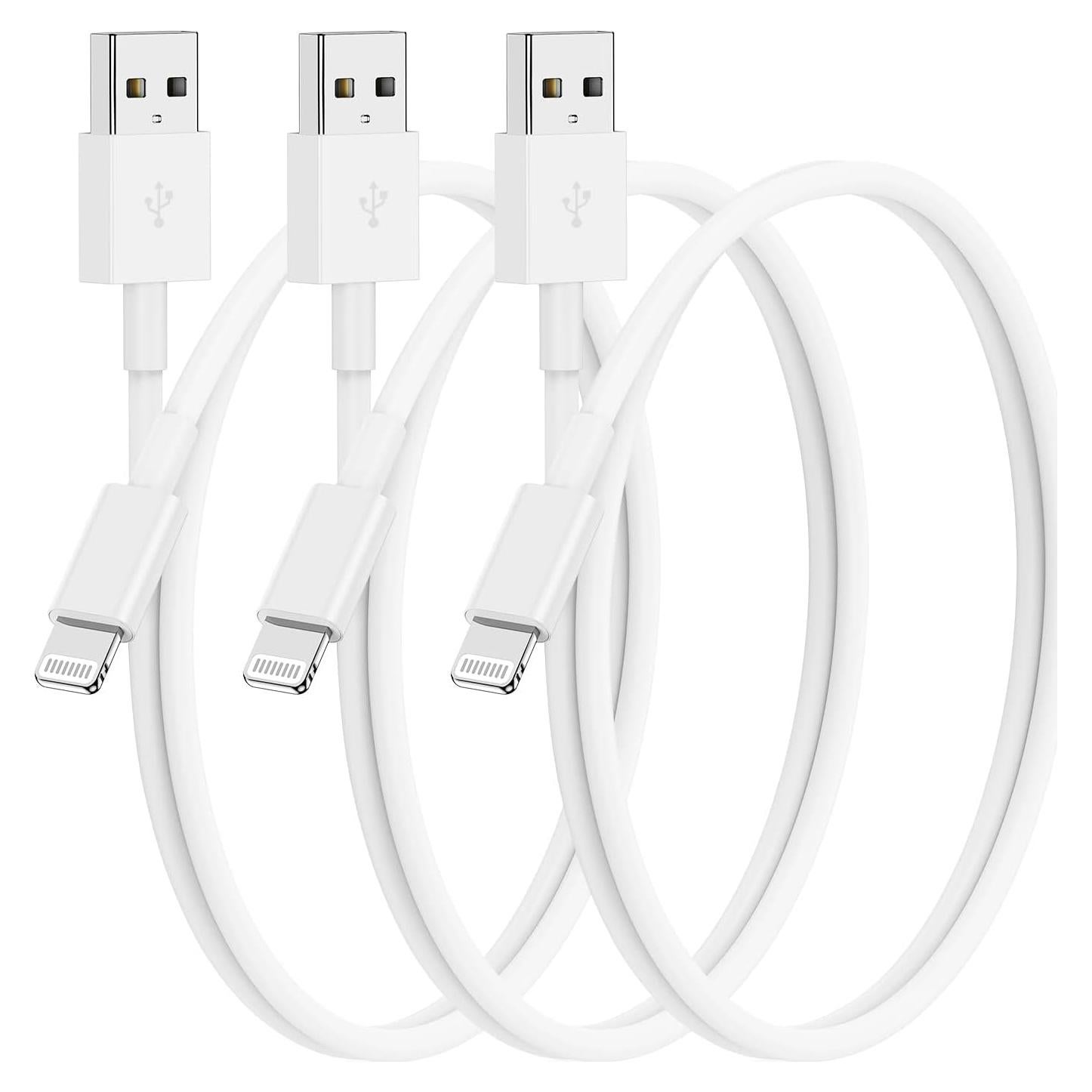 Paquete de 3 Cables Lightning a USB Citelect 1 Pie Carga Rápida