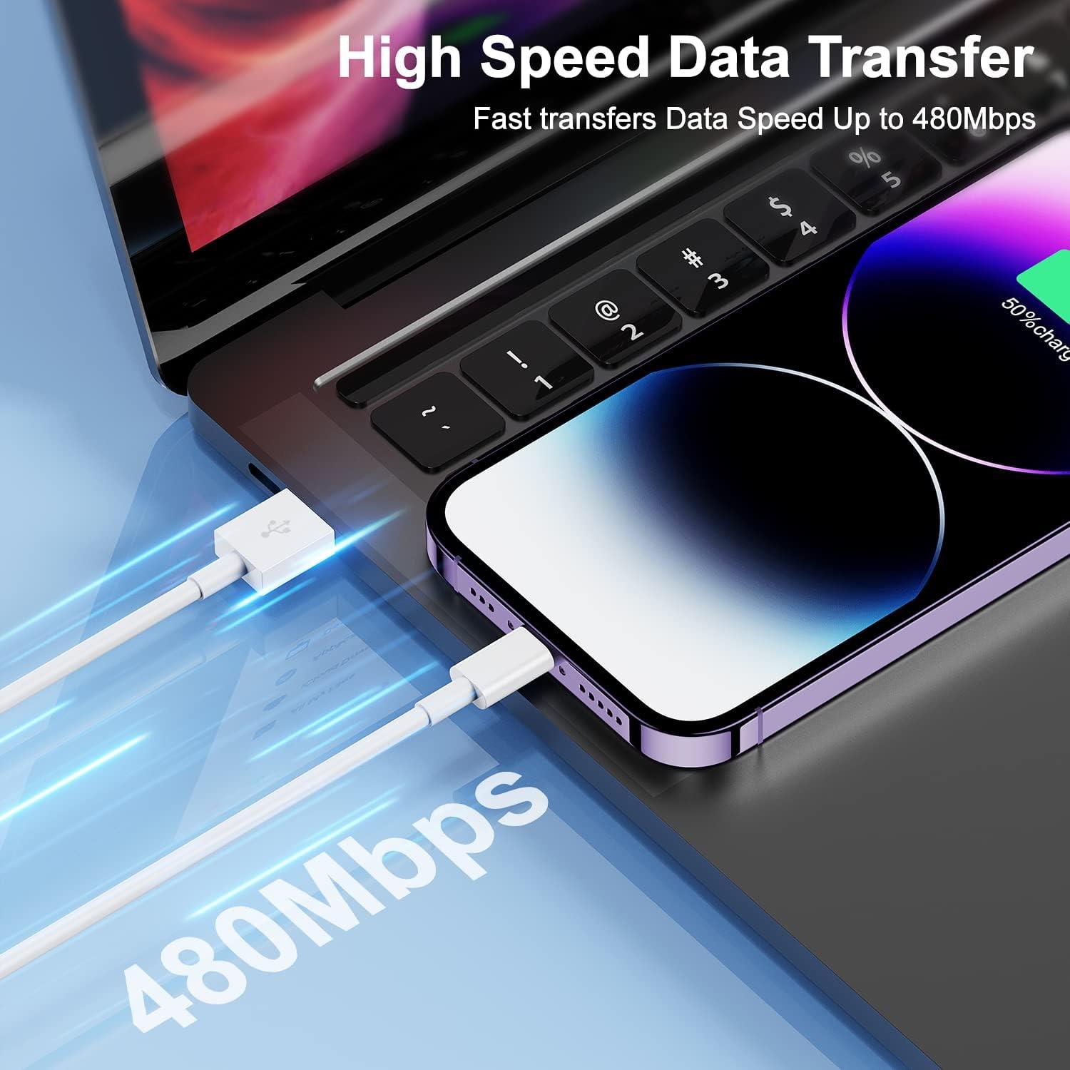 Paquete de 3 Cables Lightning a USB Citelect 1 Pie Carga Rápida