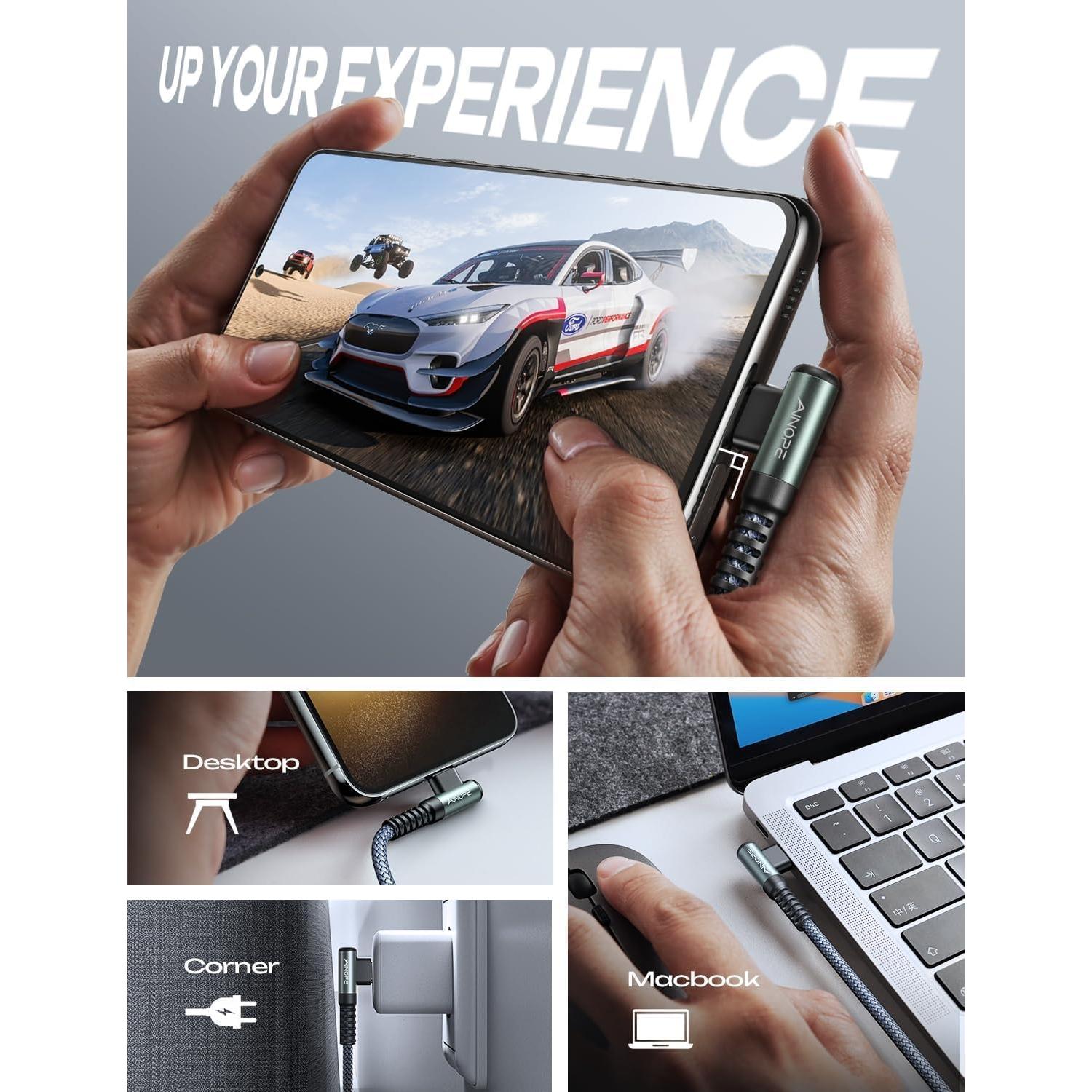 Cable USB C AINOPE 240W 3m Carga Rápida Tipo C iPhone 16