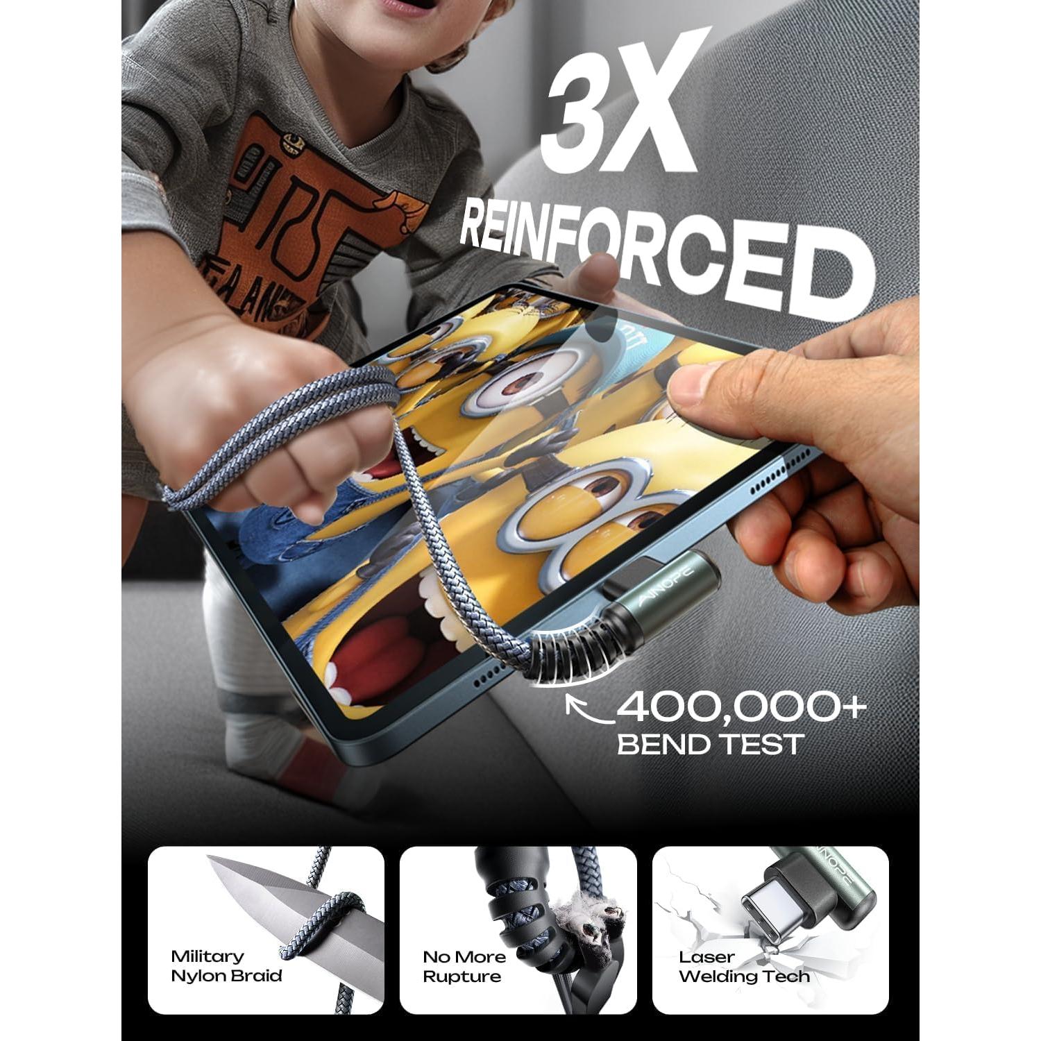 Cable USB C AINOPE 240W 3m Carga Rápida Tipo C iPhone 16