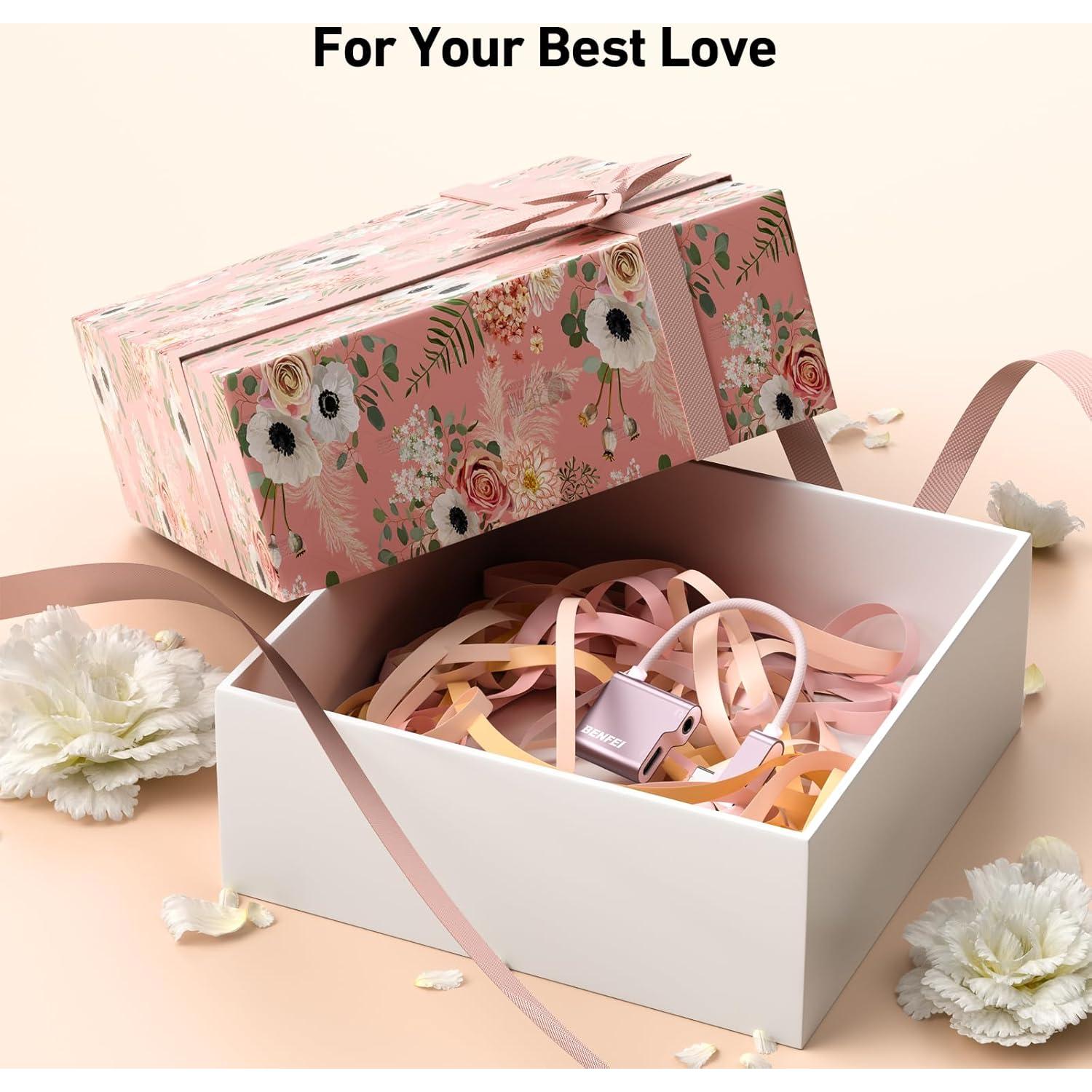 Adaptador USB C a Jack 3.5mm BENFEI Rosa con Carga 60W