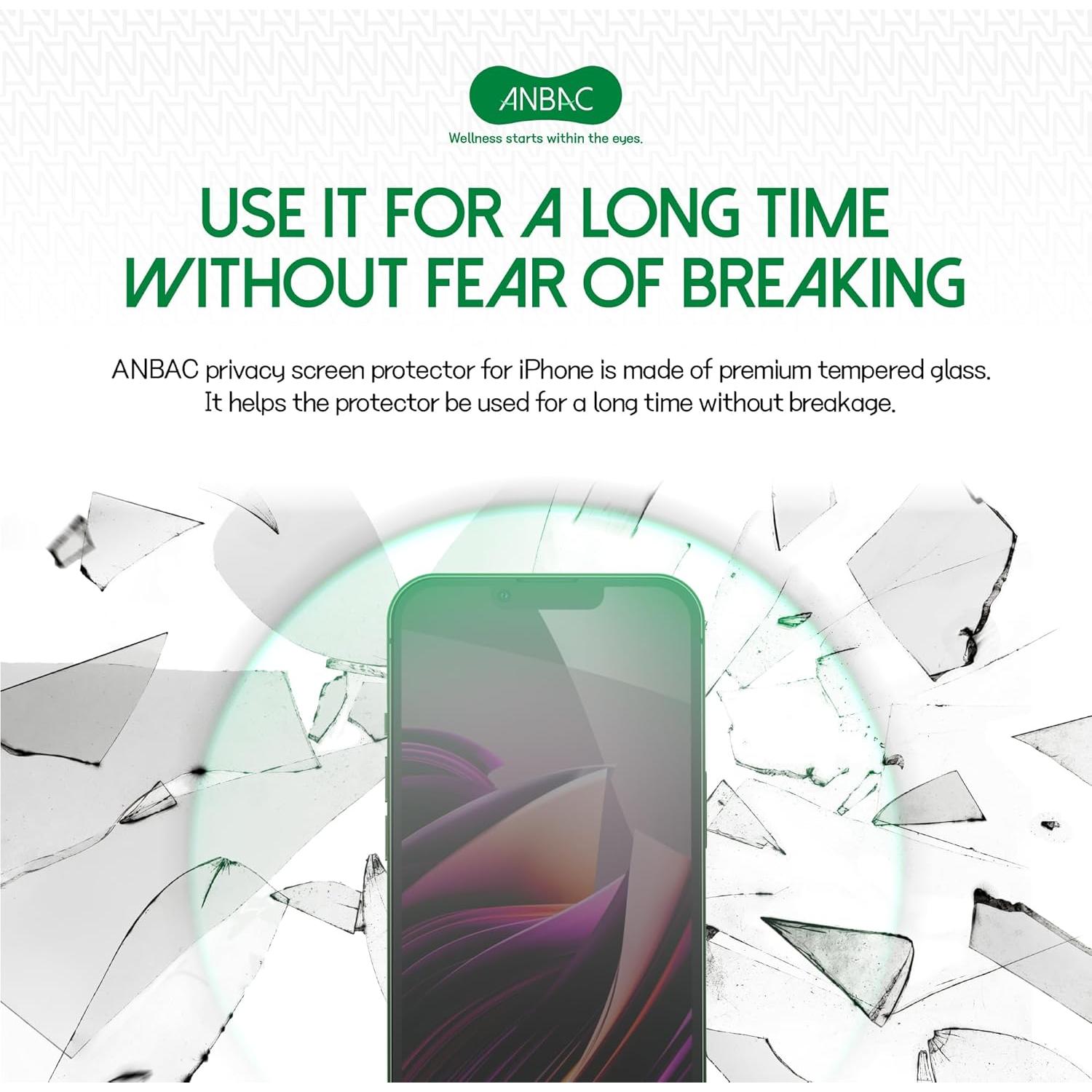 Protector de Pantalla Privado ANBAC para iPhone 14/13/13Pro 6.1"