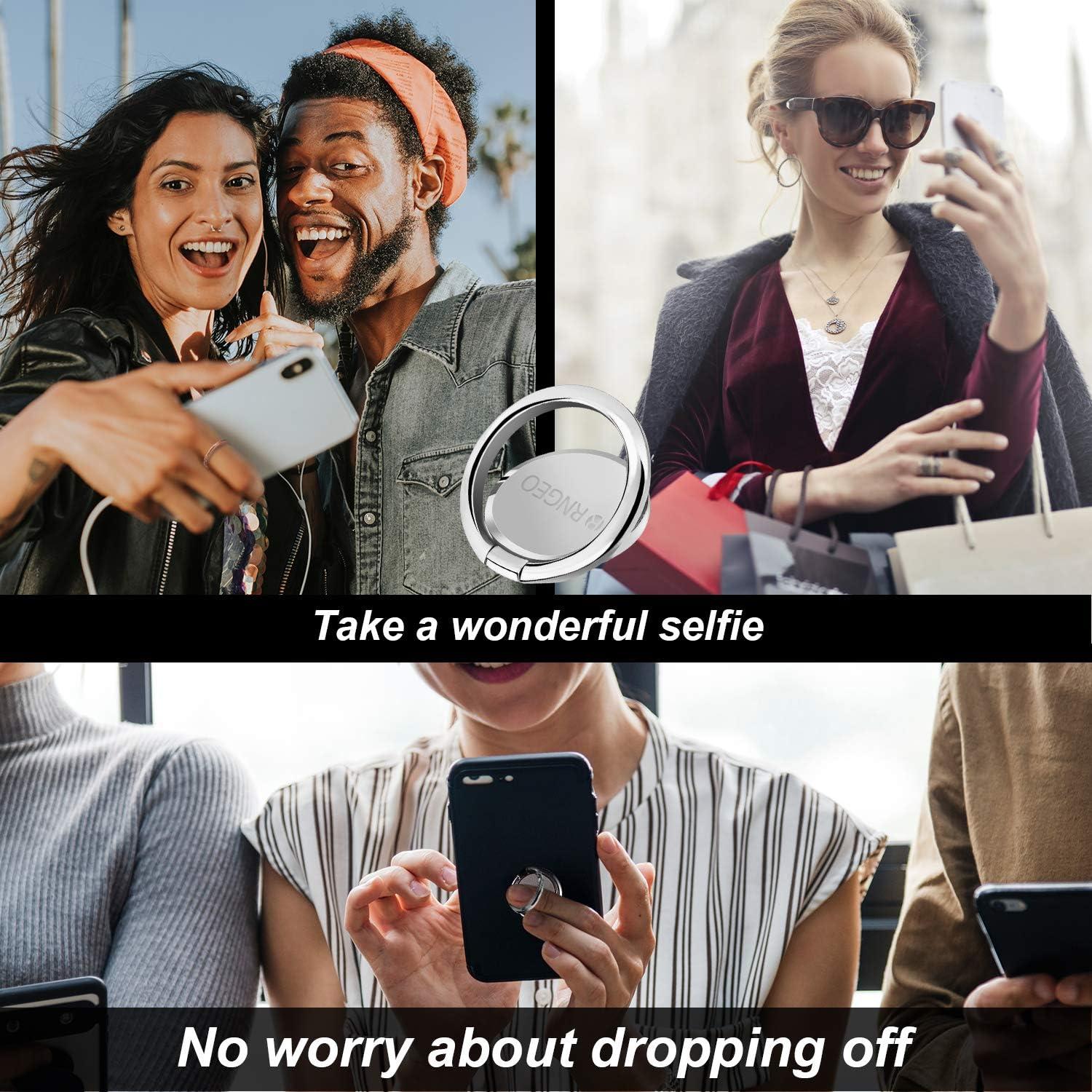 Juego de 4 Soportes de Anillo Rngeo para Dedos - Rotación 360°