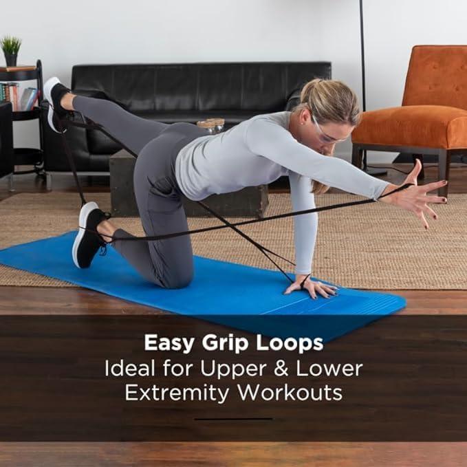 Banda de Resistencia THERABAND CLX 5 Pies Azul/Negro Extra Pesado