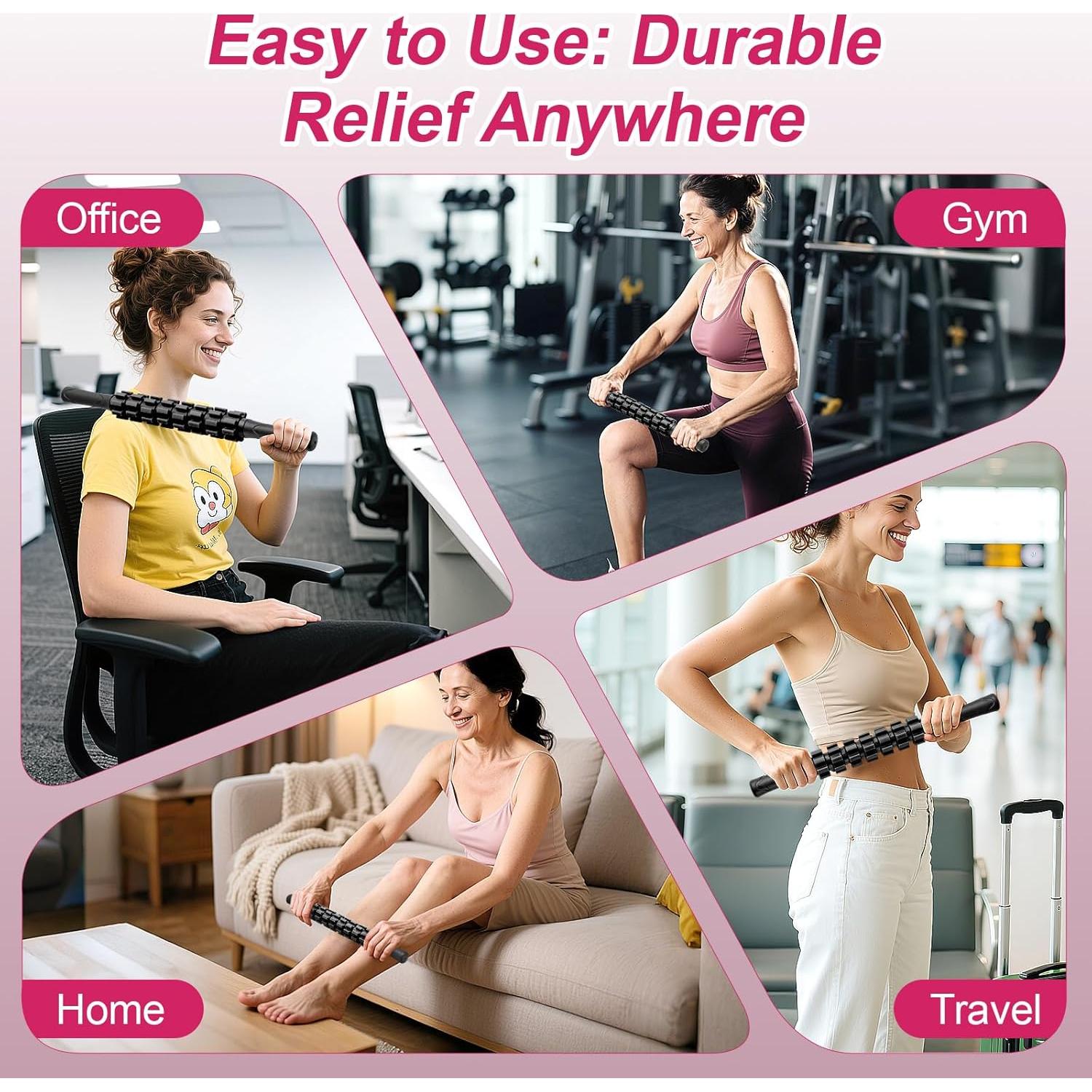 Palillo de Rodillo Muscular ZanLLW para Masaje y Drenaje Linfático