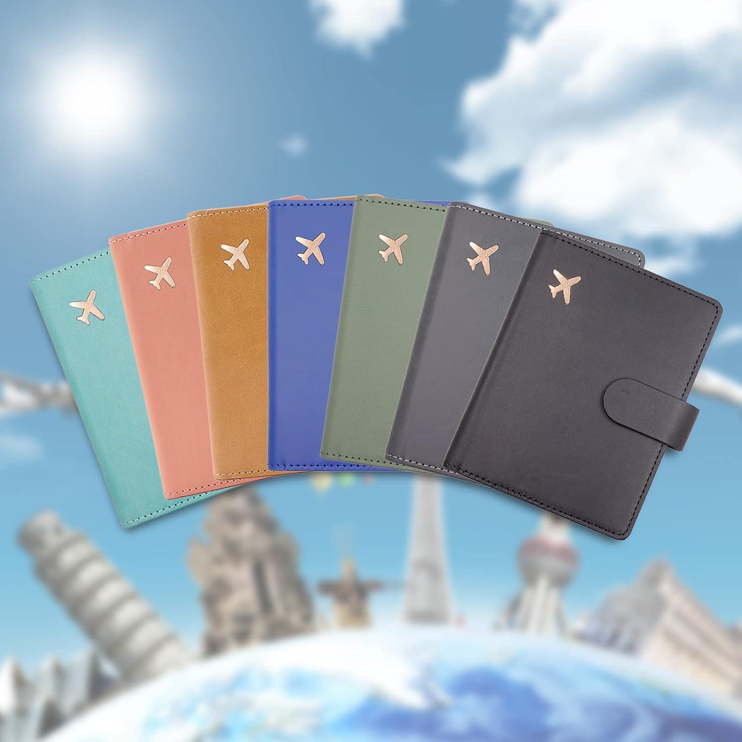 Portafolio de Pasaporte Deziliao Verde Aqua con Bloqueo RFID