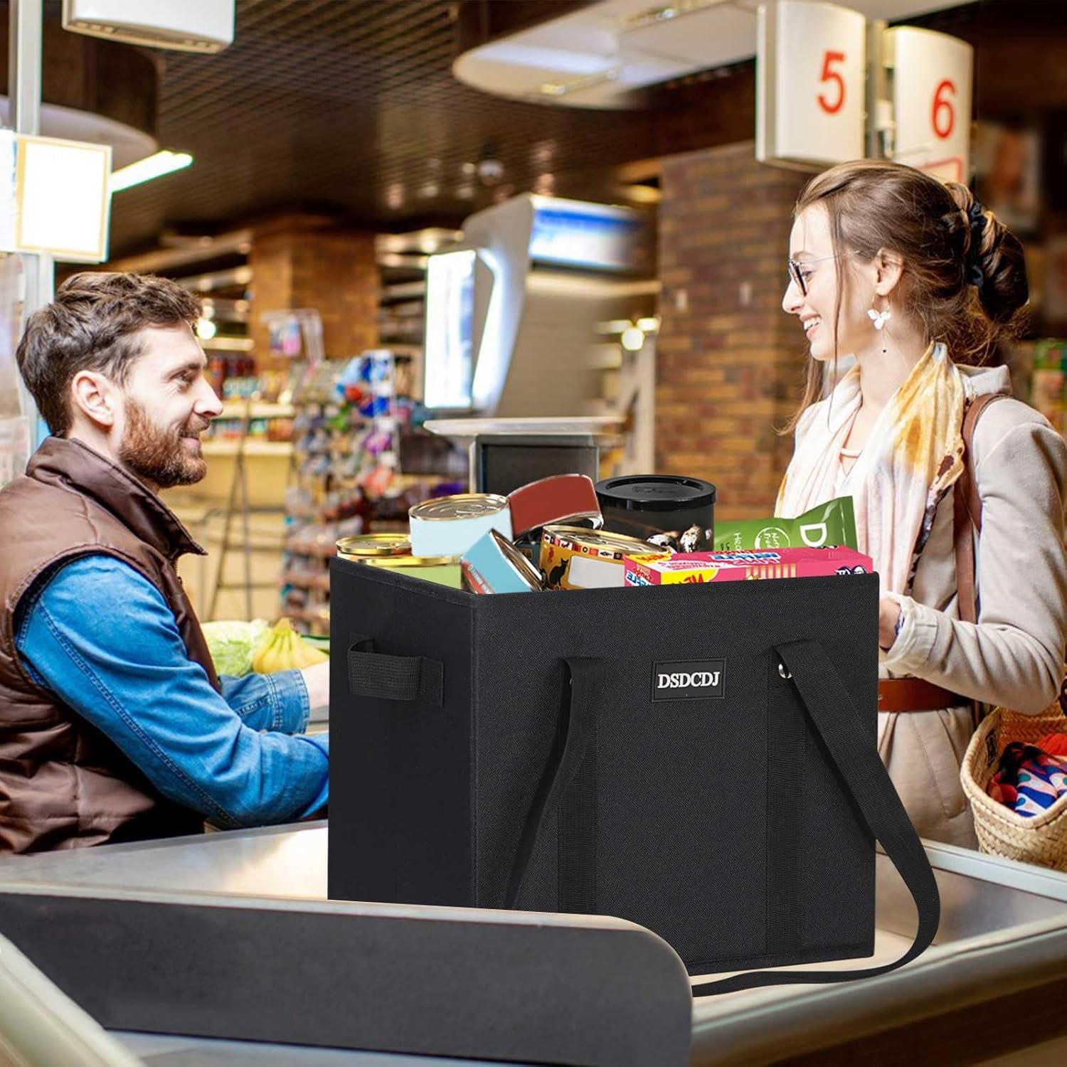 Bolsas de Compras Reutilizables DSDCDJ 3 Pack Alta Resistencia 33x26x28cm