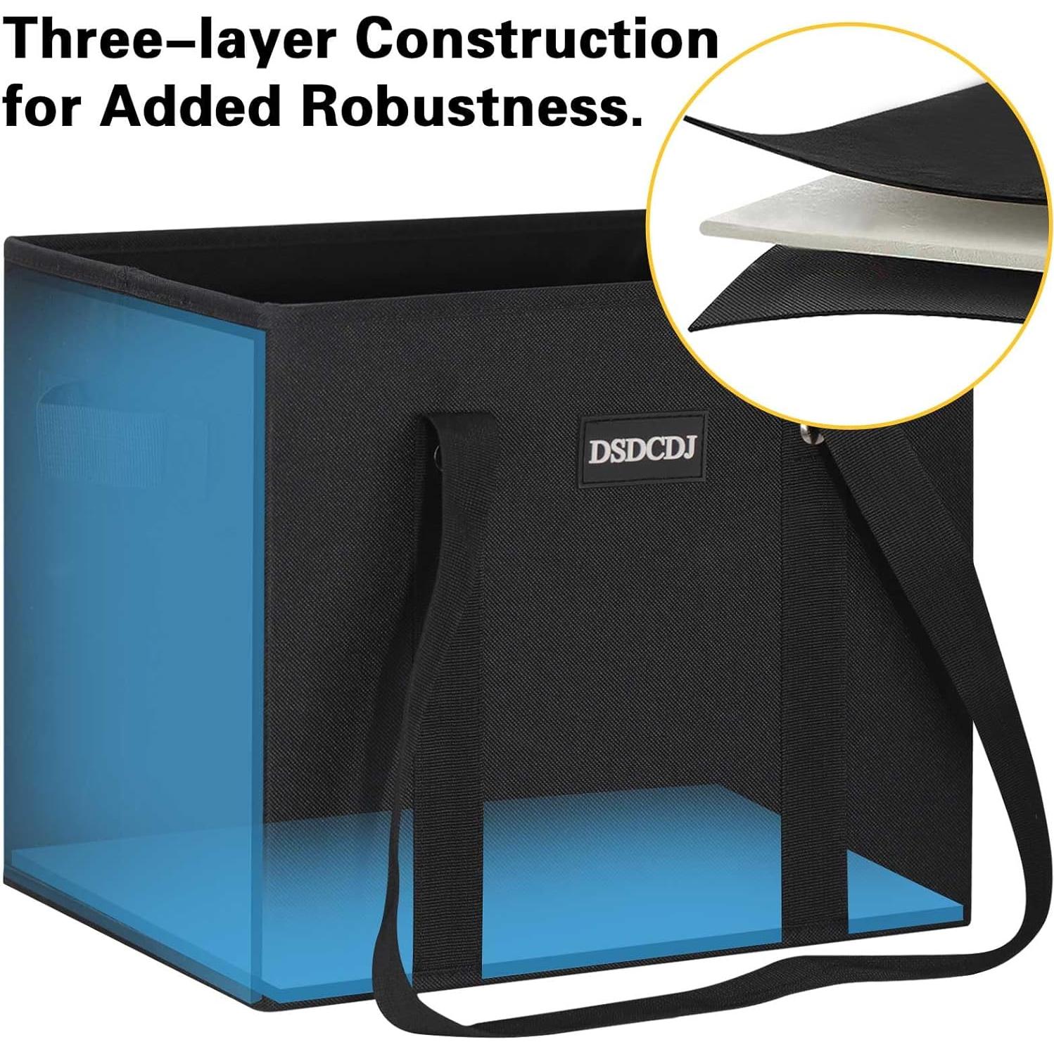 Bolsas de Compras Reutilizables DSDCDJ 3 Pack Alta Resistencia 33x26x28cm