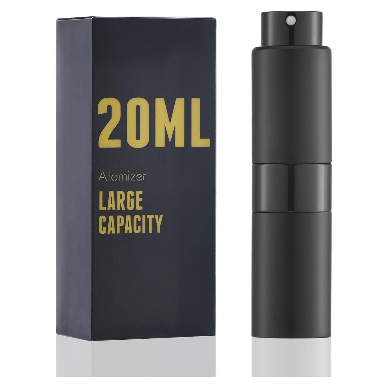 Botella Atomizadora Refillable Owlyee 20ml Negra para Viaje