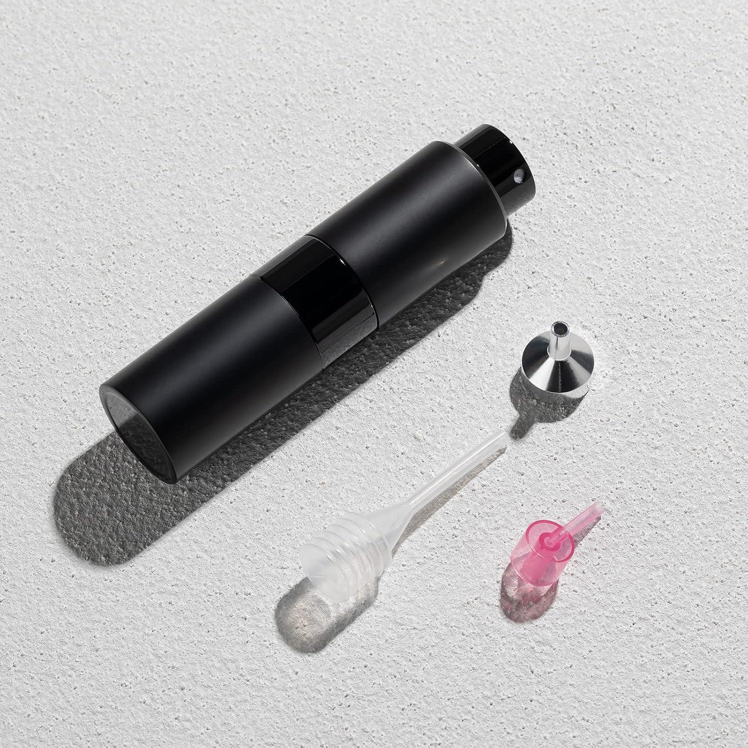 Botella Atomizadora Refillable Owlyee 20ml Negra para Viaje