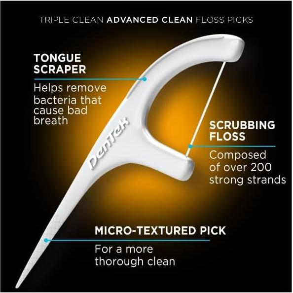 Palillos de Hilo Dental DenTek Triple Clean Avanzado 150 Unidades