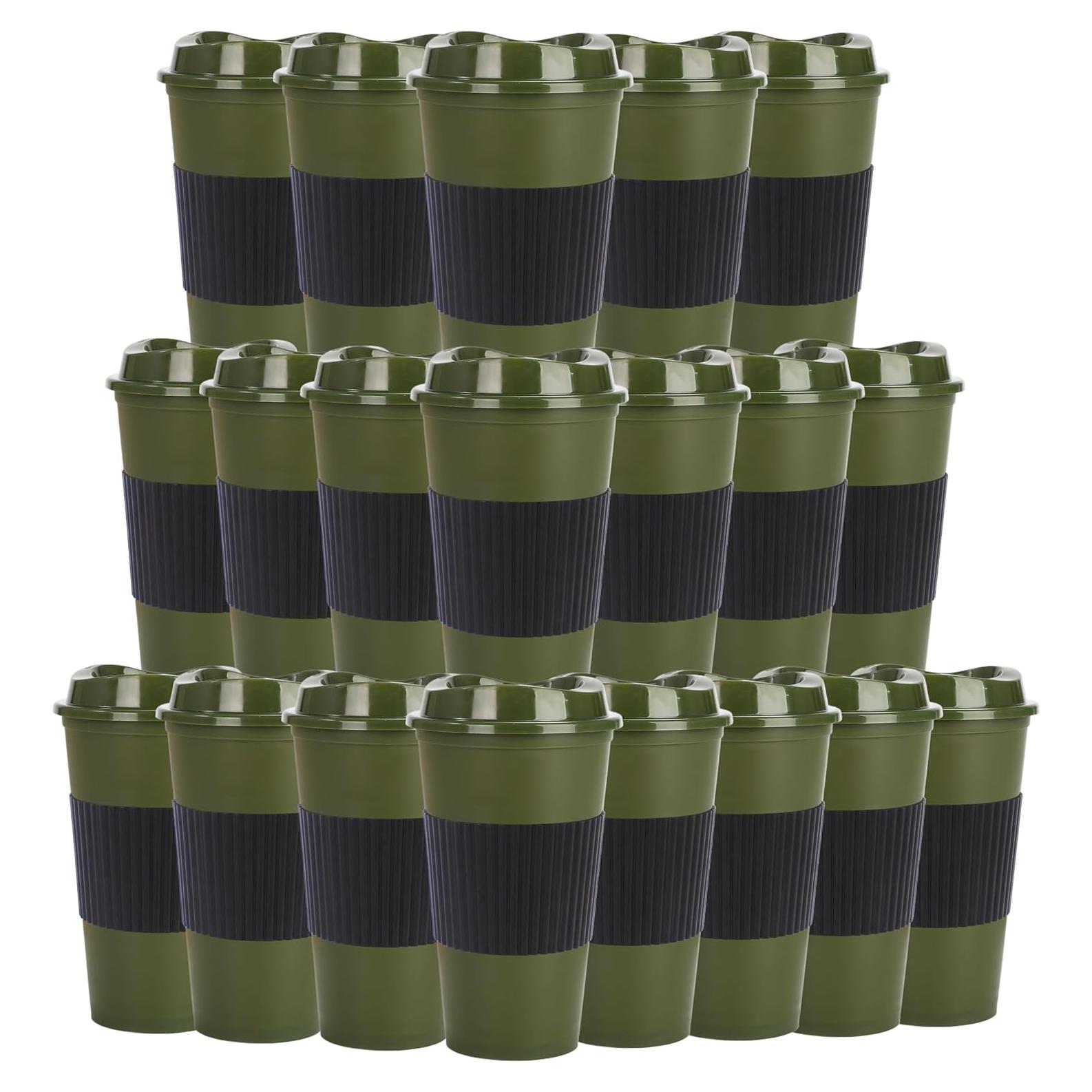 Paquete de 20 Tazas de Café Reutilizables Alohastarttg 16 oz