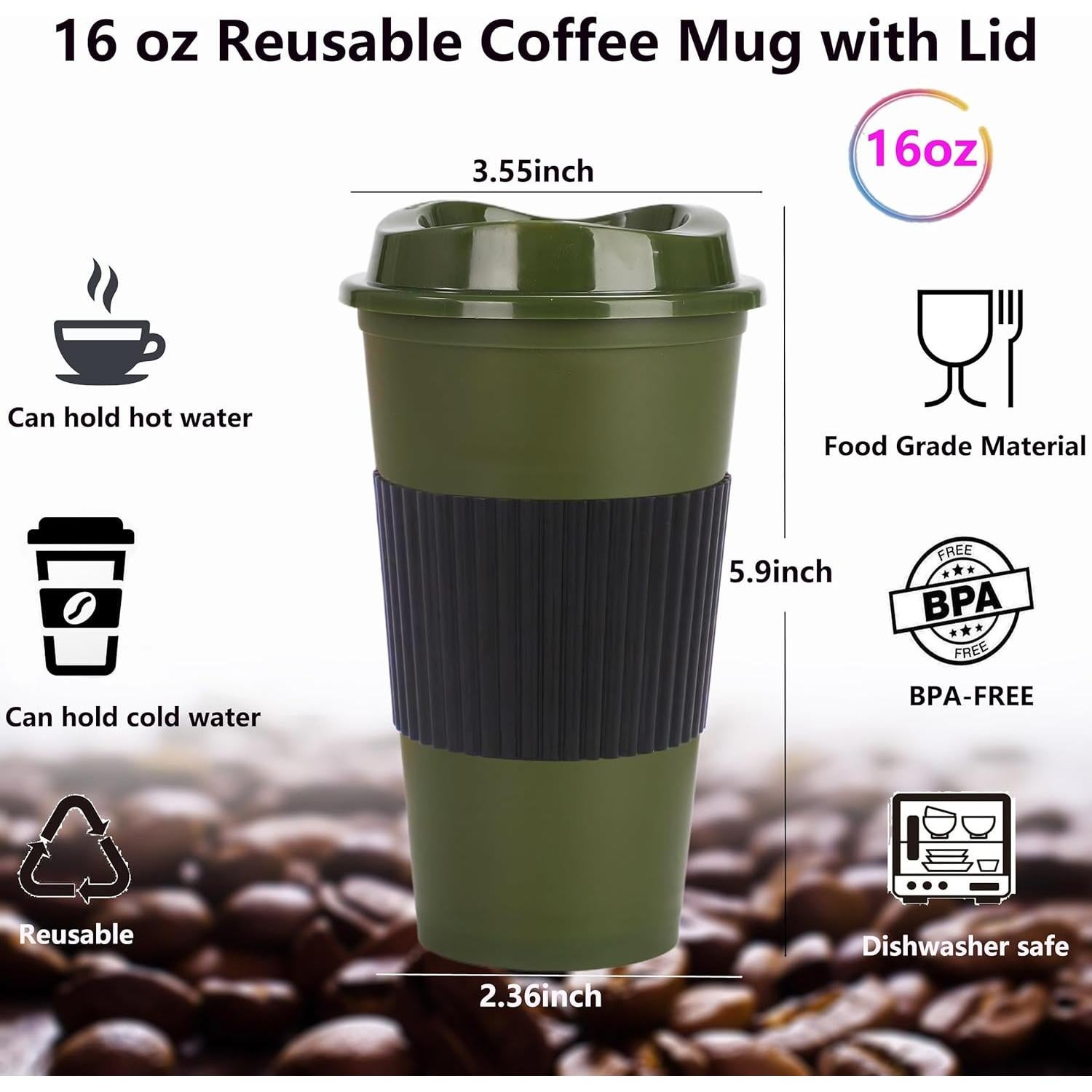 Paquete de 20 Tazas de Café Reutilizables Alohastarttg 16 oz