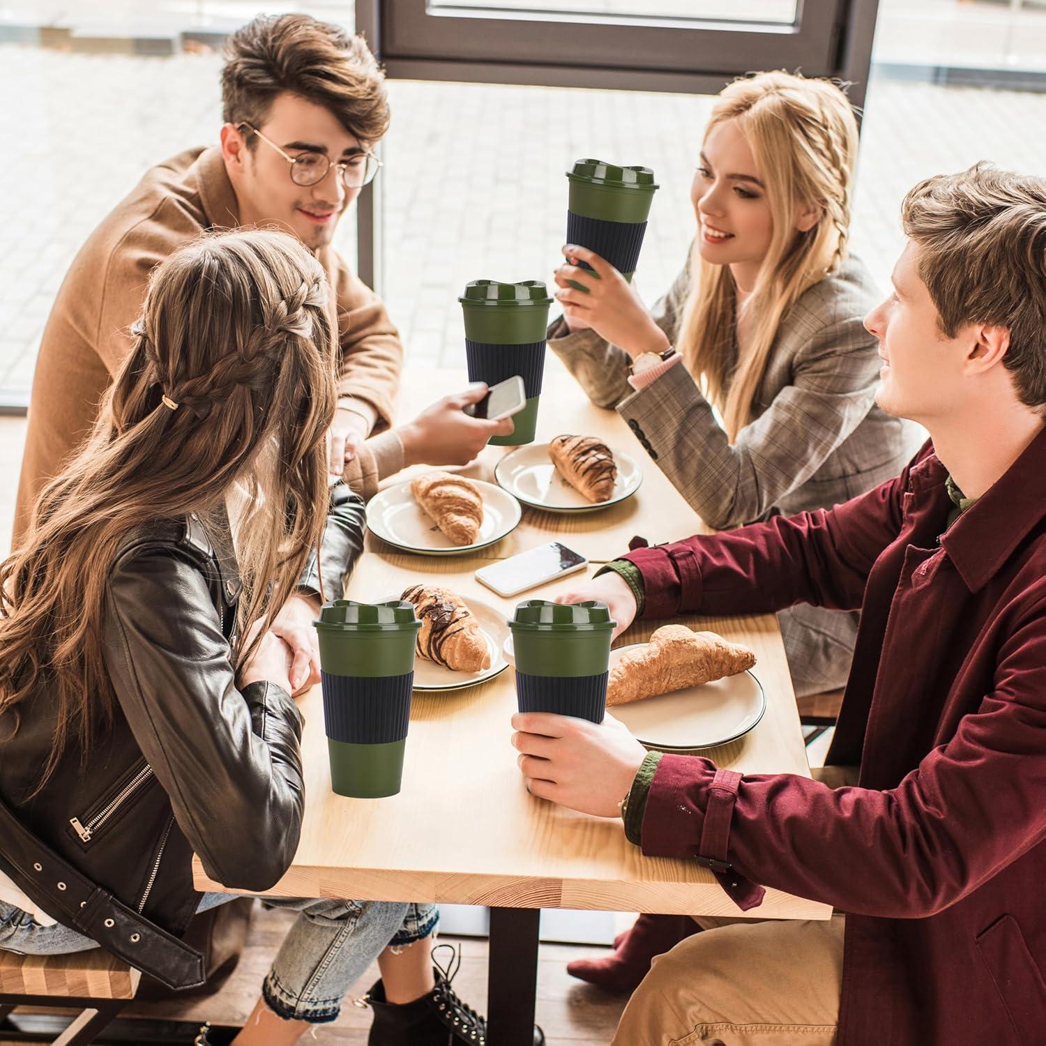 Paquete de 20 Tazas de Café Reutilizables Alohastarttg 16 oz