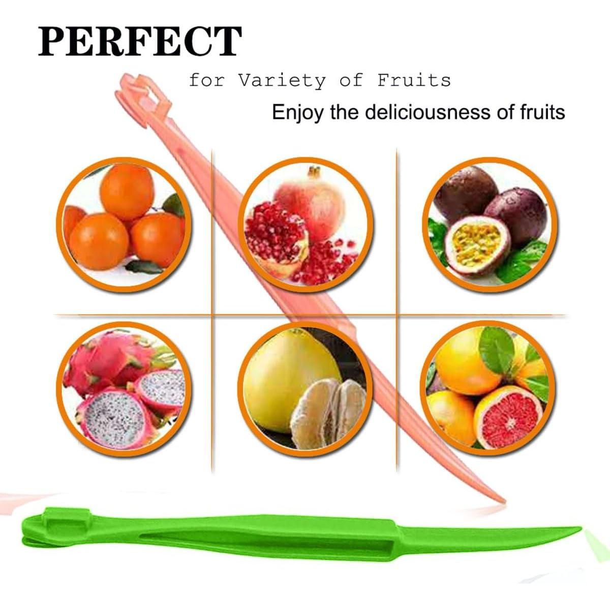 Orange Peeler Tools Citrus Peel Cutter Plastic Easy Fruit Vegetable Slicer Lemon Peeler Opener Remover Fruit Tools Kitchen Accessory Knife Cooking Tool Kitchen Gadget Peelers (Multicolor)