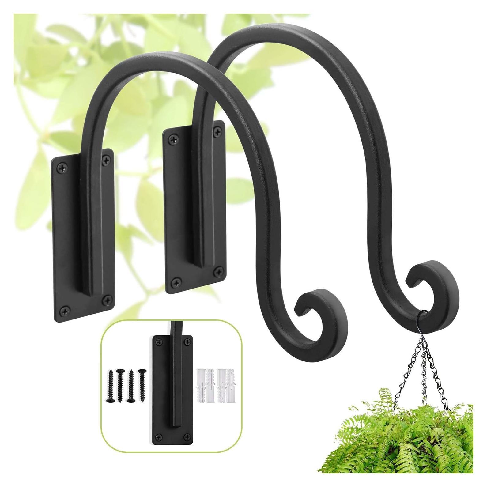 Soporte Colgante para Plantas Lifyzoon 20.32cm Negro 2Pcs