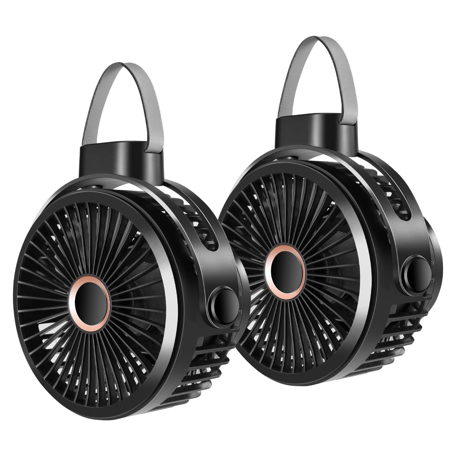 Ventilador Recargable Odoland 2 Paquetes 10000mAh USB