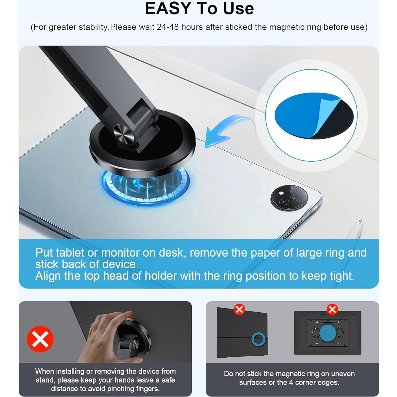 Soporte Magnético Ajustable para Monitor 10-47 cm Aluminio
