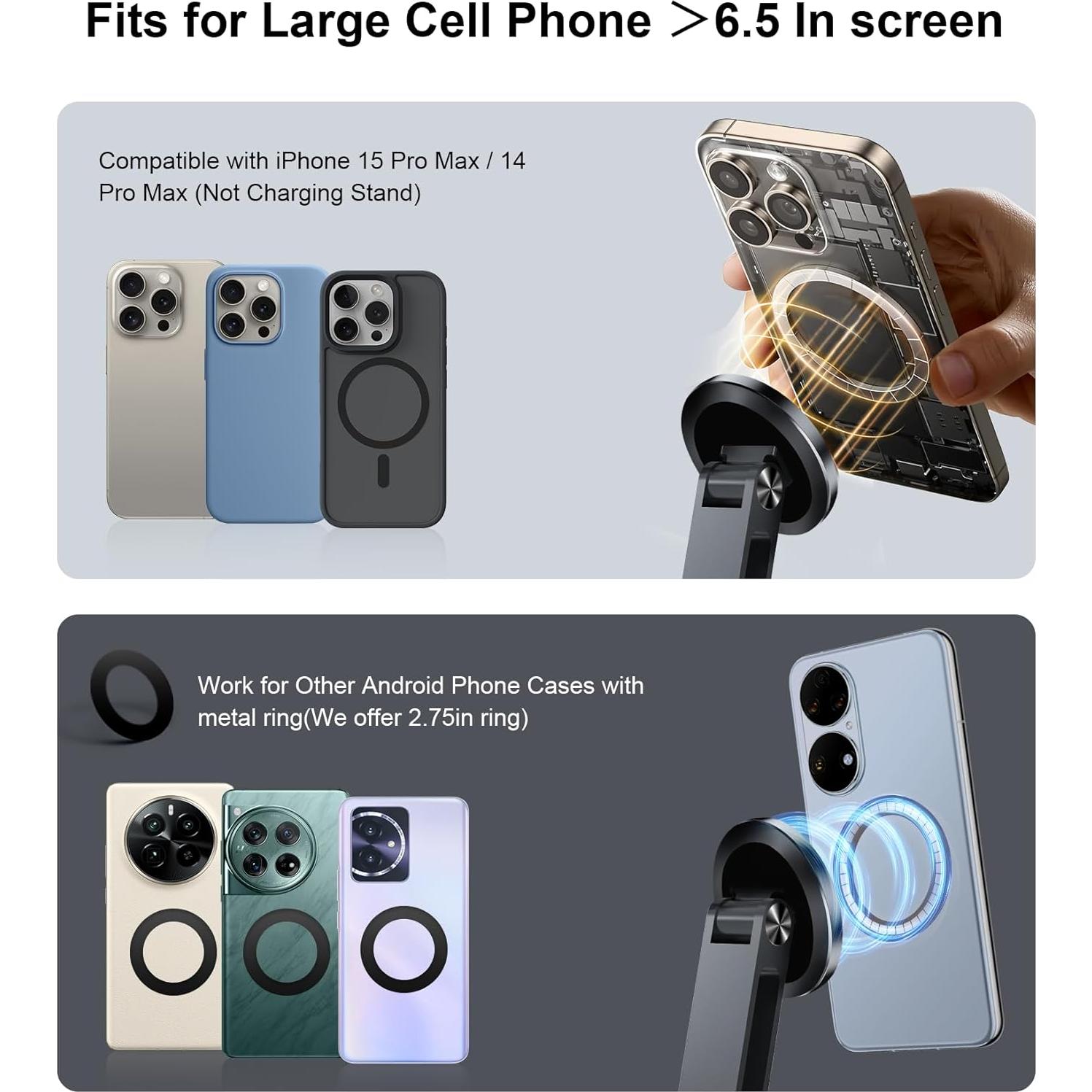 Soporte Magnético Ajustable para Monitor 10-47 cm Aluminio