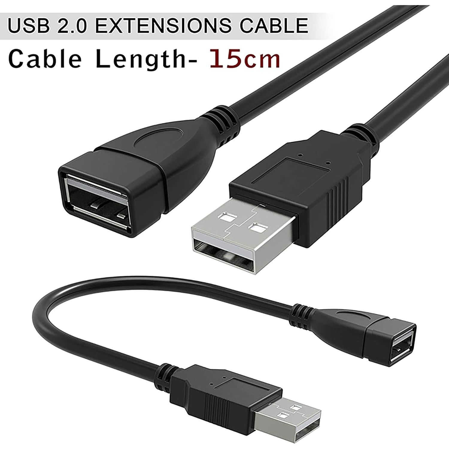 Cable Extensión USB 2.0 Macho a Hembra SaiTech IT 15cm 10 Pack