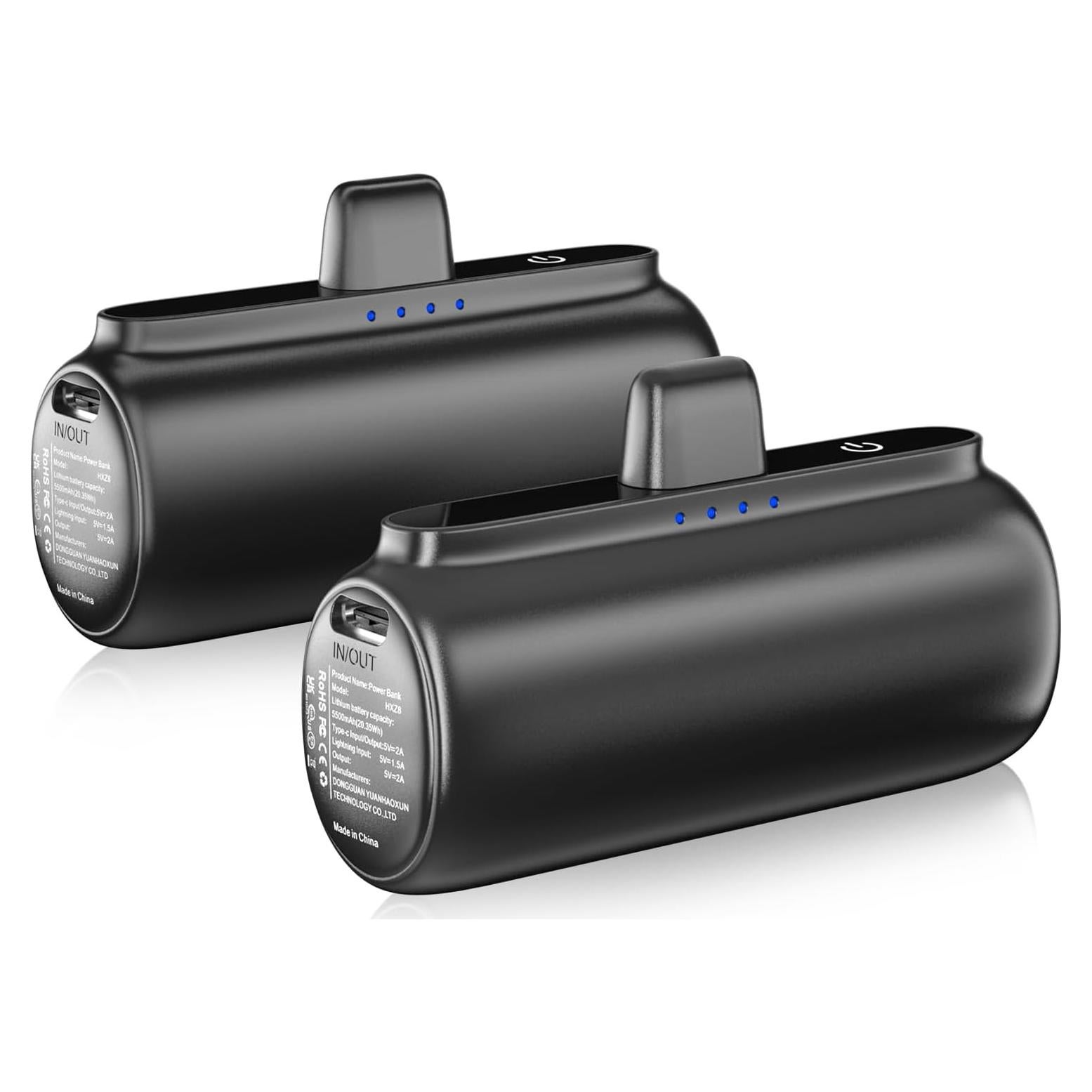 Banco de Energía Portátil 5500mAh para iPhone - 2 Pack