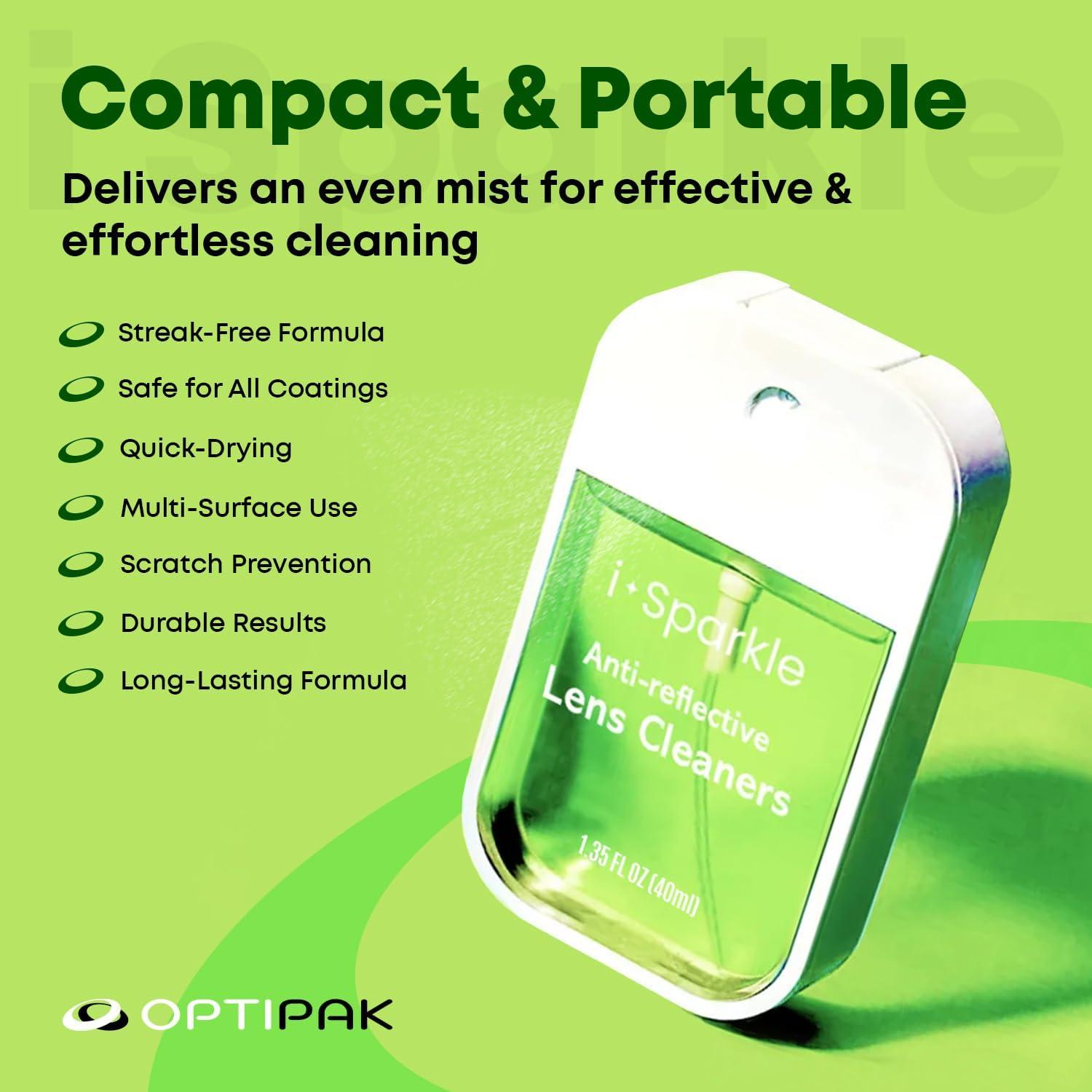 Kit de Limpieza de Gafas OPTIPAK 2x39.1ml Spray + 2 Paños