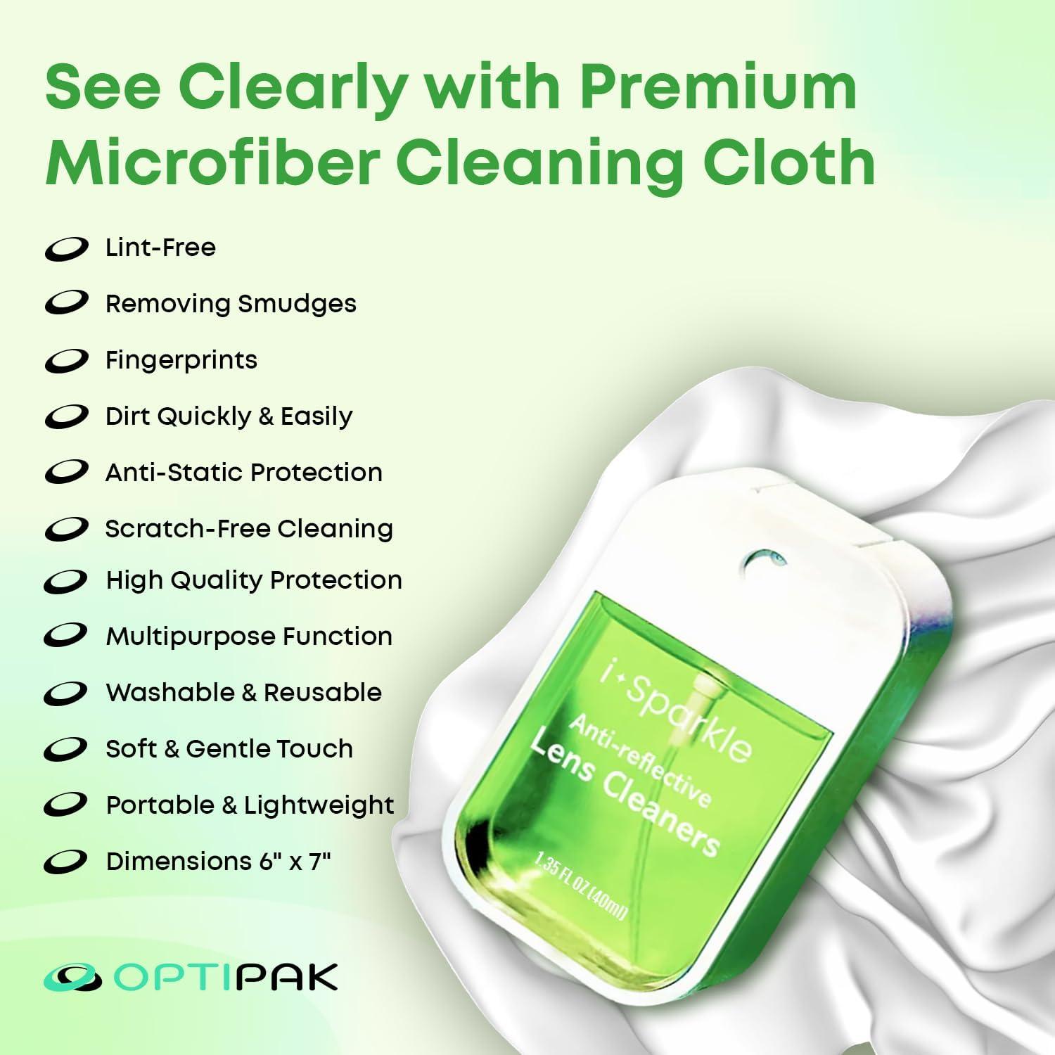 Kit de Limpieza de Gafas OPTIPAK 2x39.1ml Spray + 2 Paños