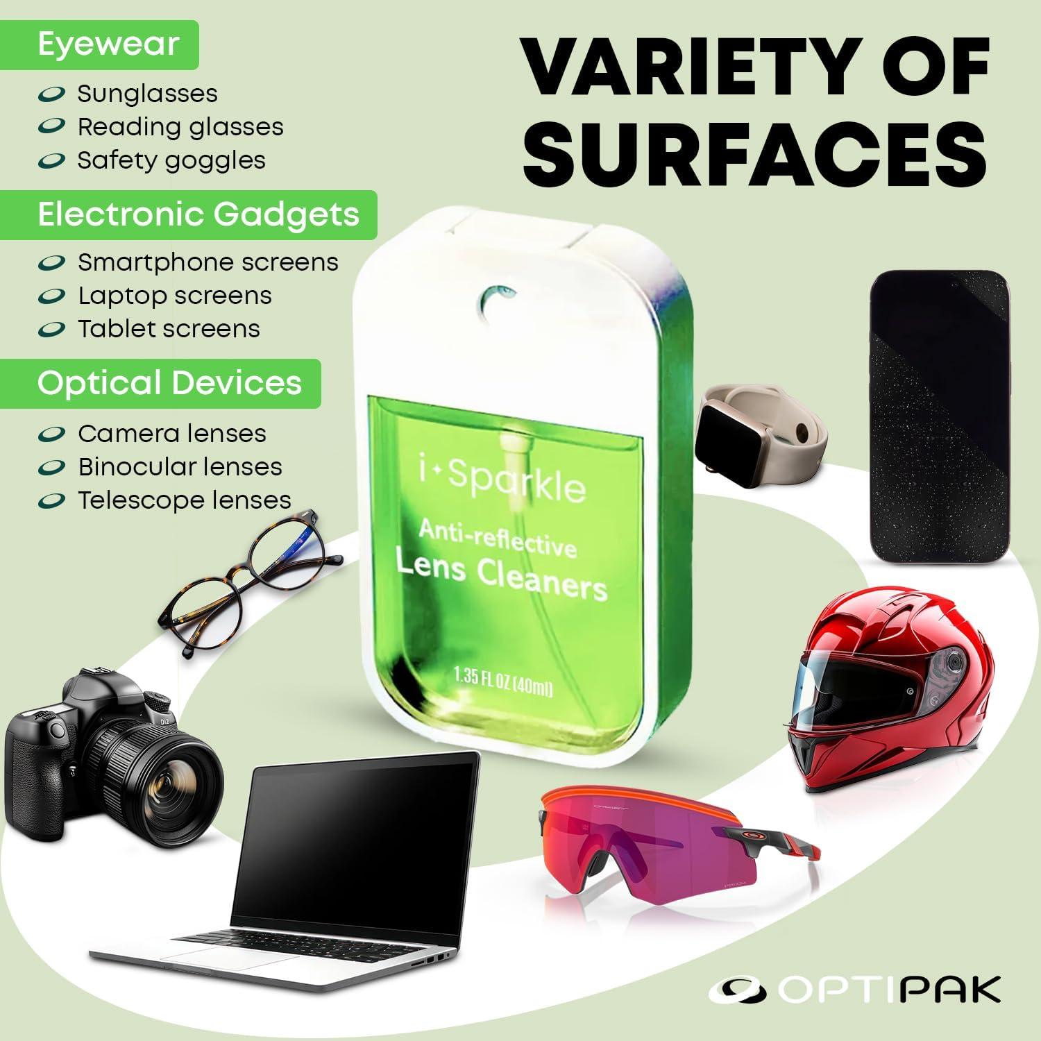 Kit de Limpieza de Gafas OPTIPAK 2x39.1ml Spray + 2 Paños