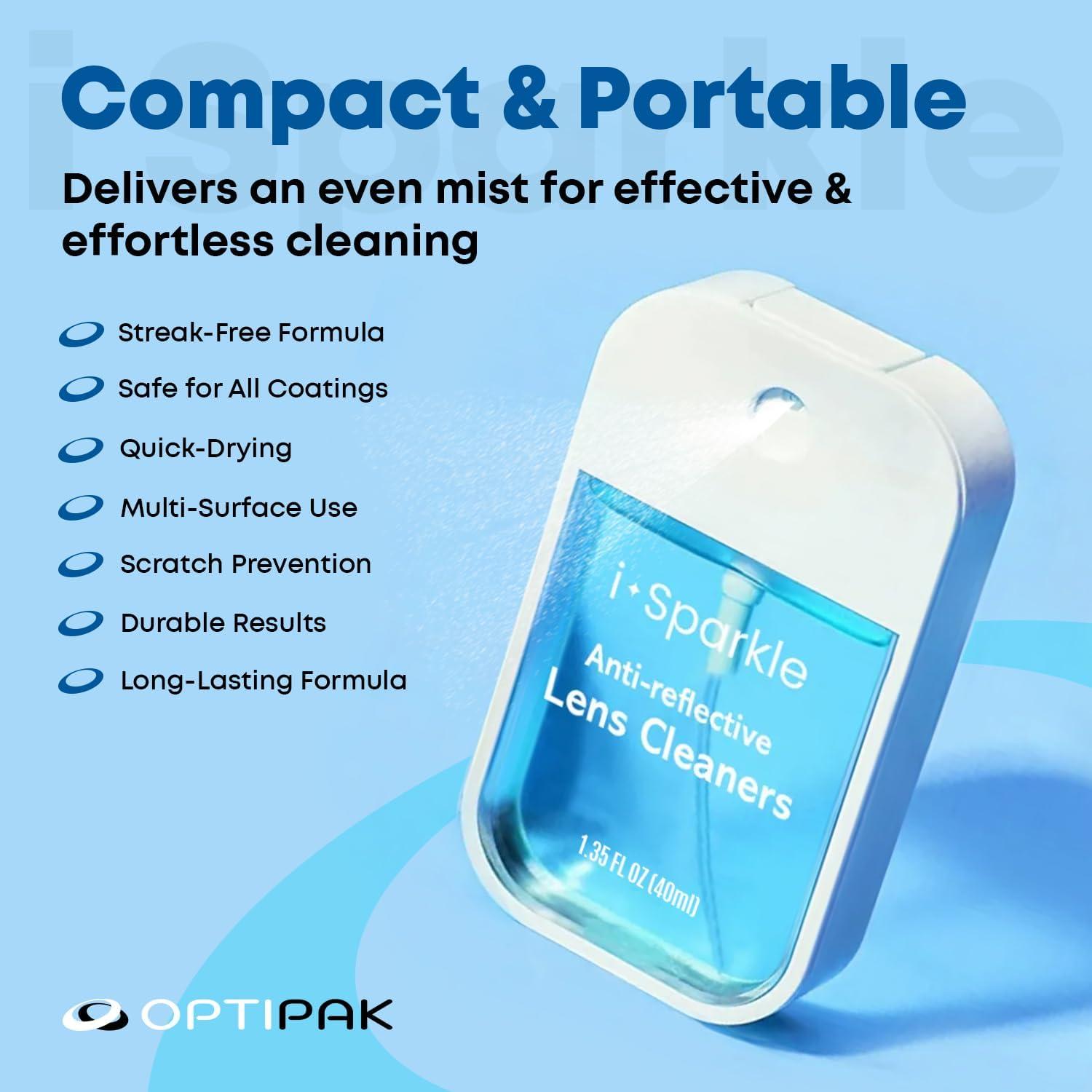 Kit limpiador de gafas I-Sparkle 39.1ml + paño microfibra