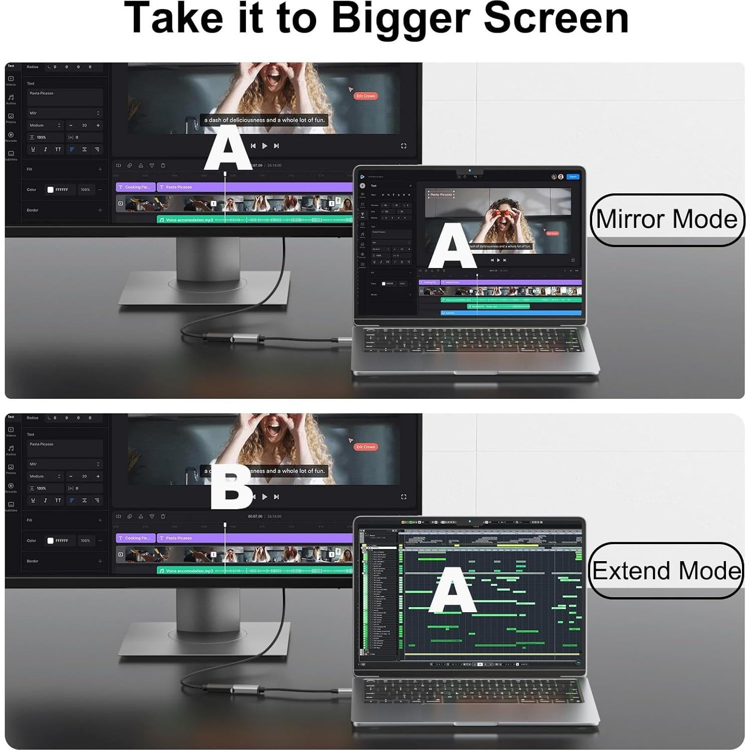 Adaptador USB a HDMI 1080P 60Hz THANDBLE - Compatible con Windows y Mac
