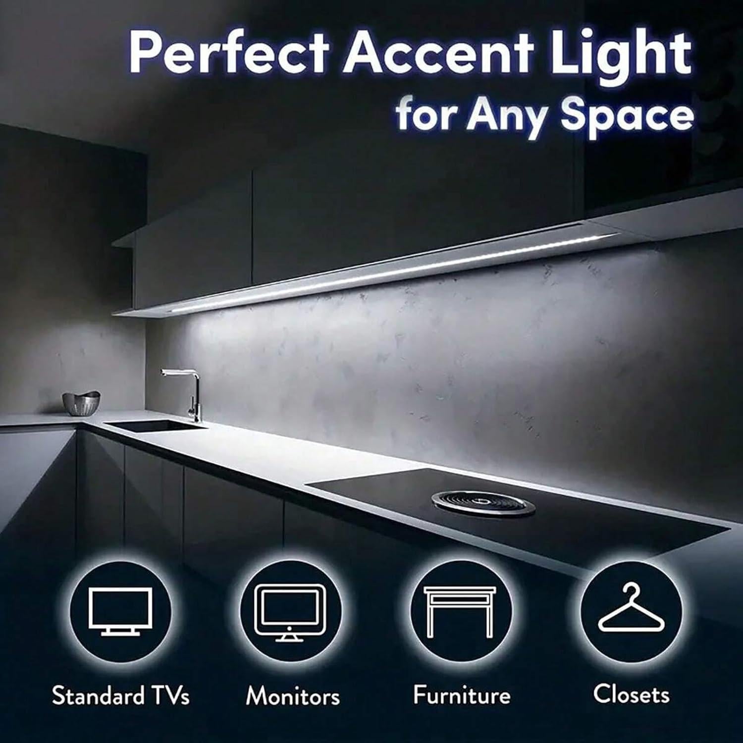 Tira de LED COB 1m LFKJ Blanca USB para Luz de Fondo TV