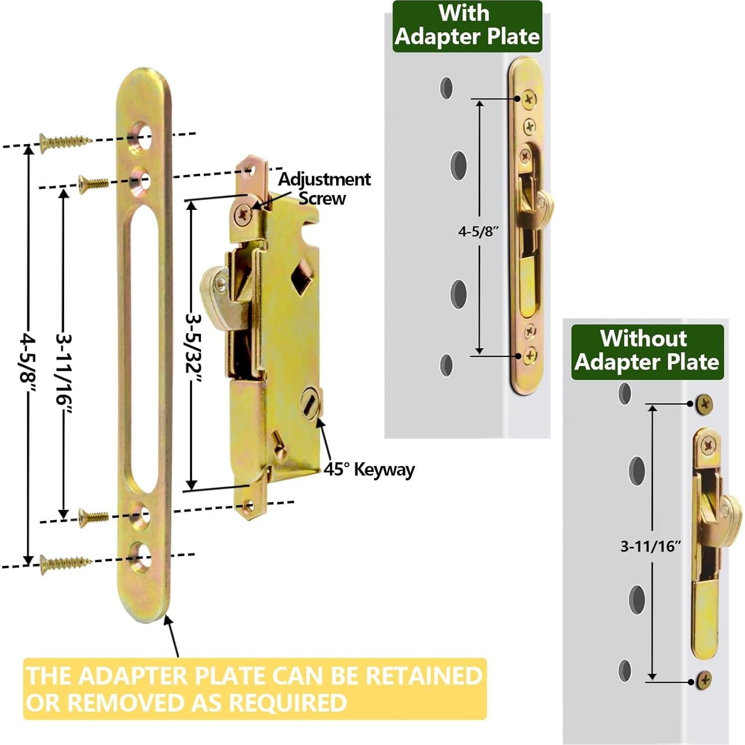 Mango de Puerta Deslizante TPard con Cerradura de Mortaja Negro